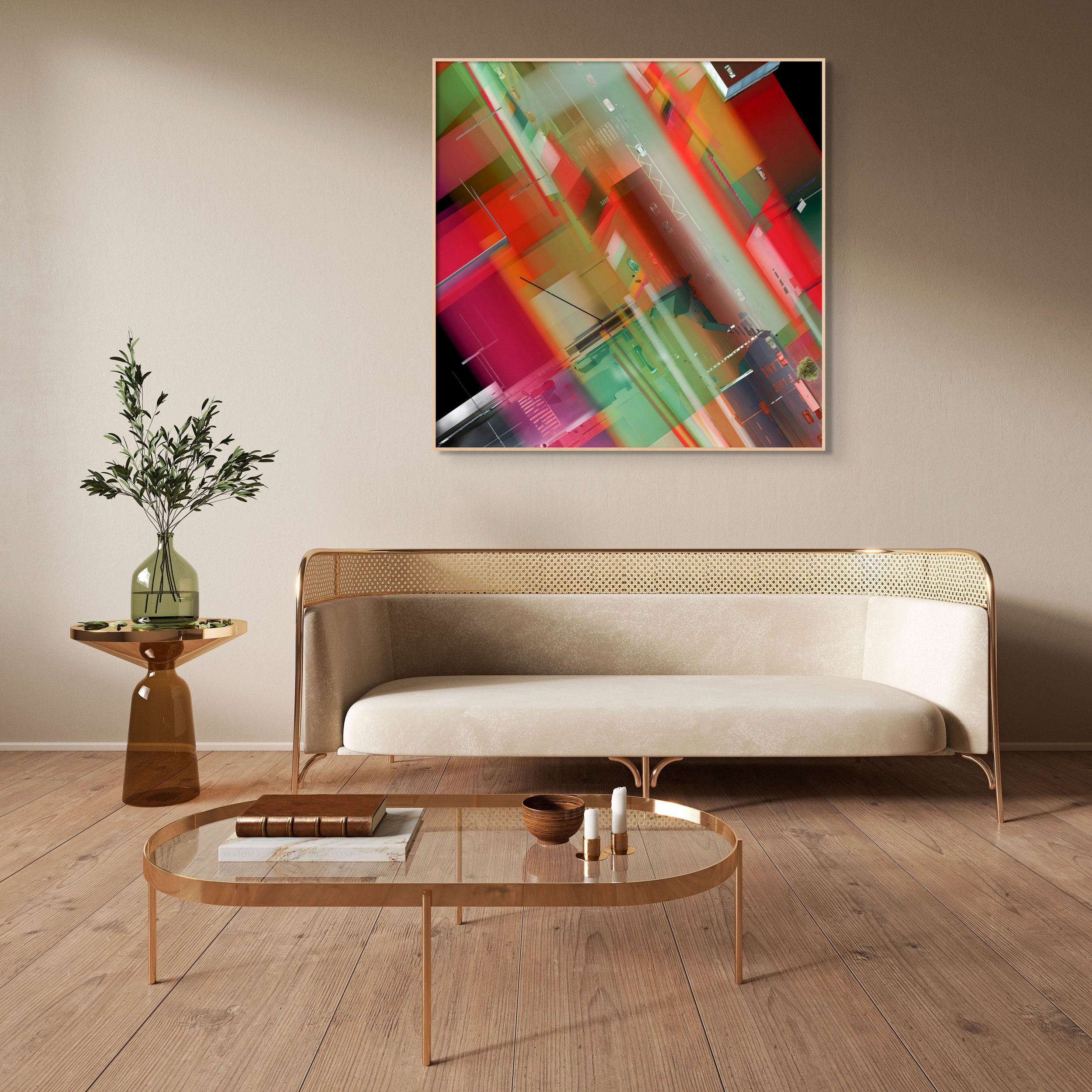 Unveil the interplay of reality and illusion in urban environments with Fluctuating Realities art prints.