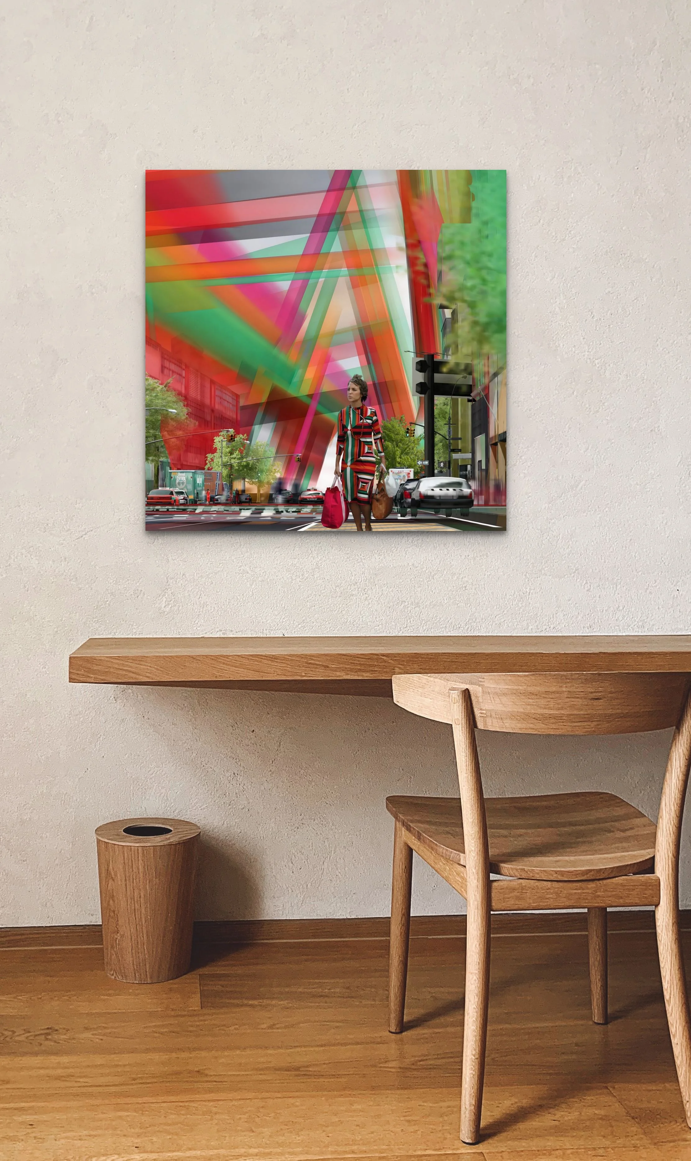 Unveil the interplay of reality and illusion in urban environments with Fluctuating Realities art prints.