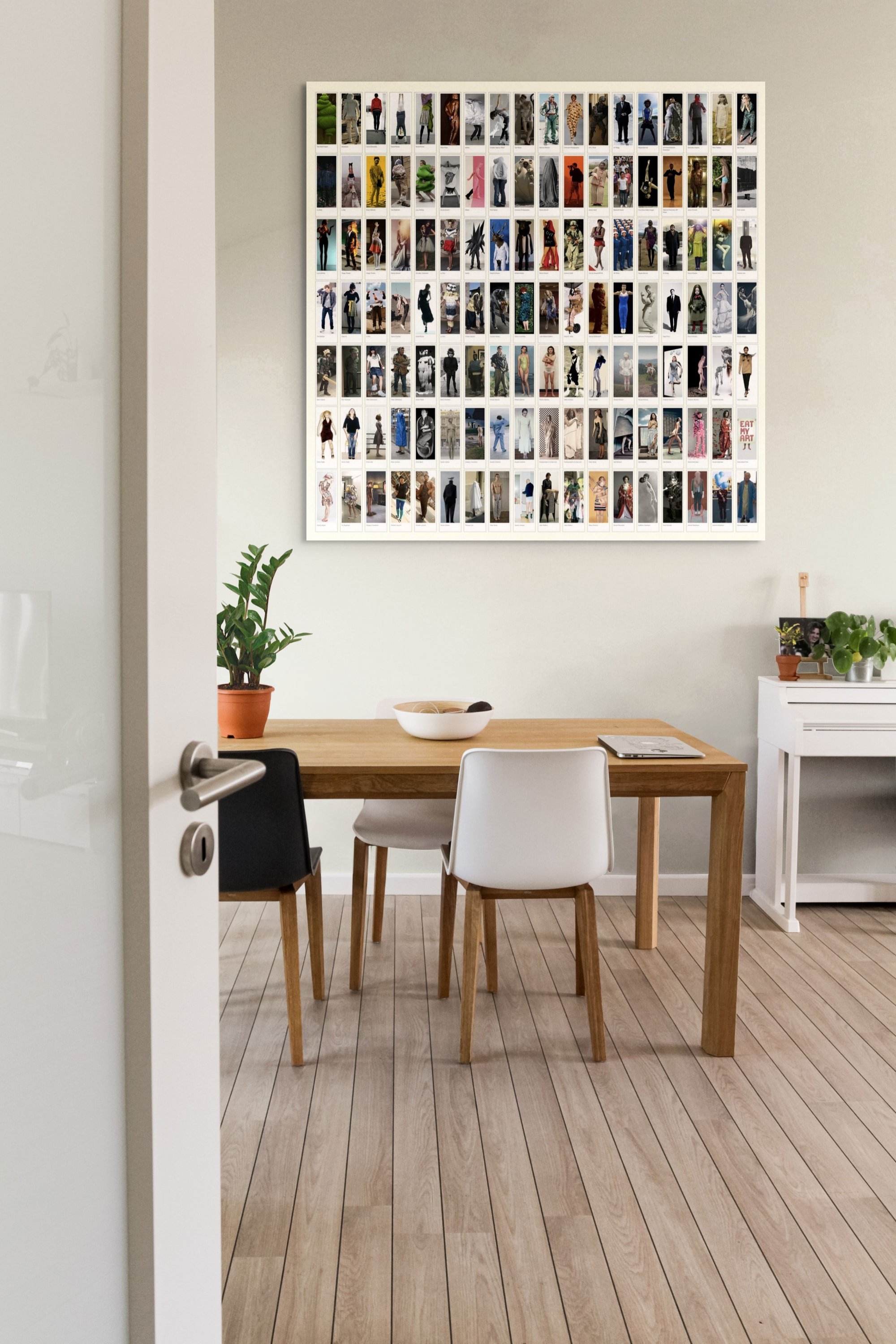 Portraits of Unity: Full-body photographs morph into a mosaic of human expression, encouraging the exploration of our universal creative capacity.