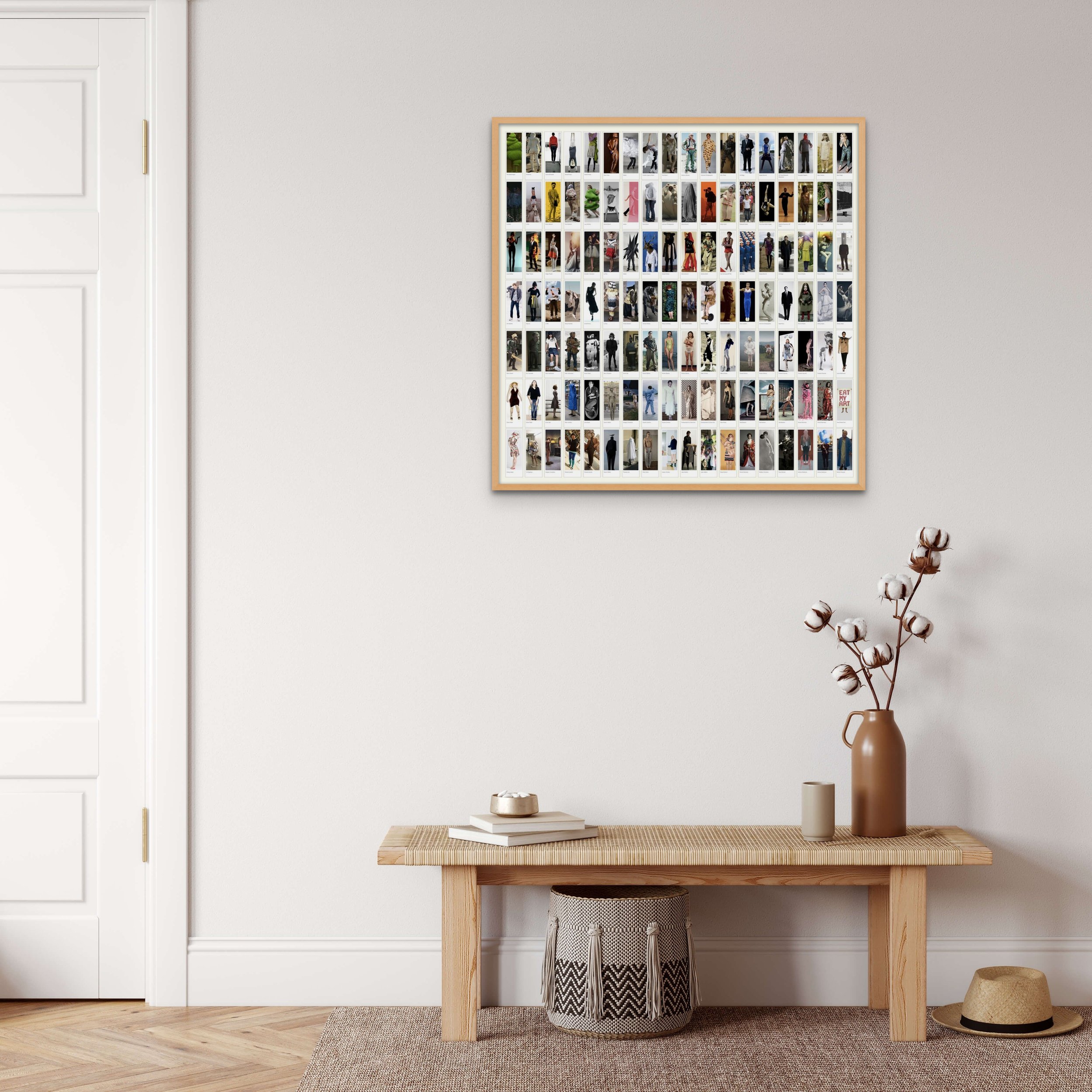 Portraits of Unity: A myriad of cutout figures, each revealing a unique narrative of the One Mind's creative journey.