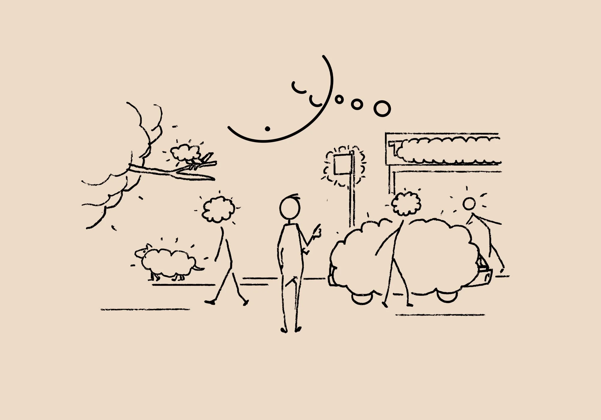 Field sketch — visual cue, not final symbol — seeing every piece as mind itself.