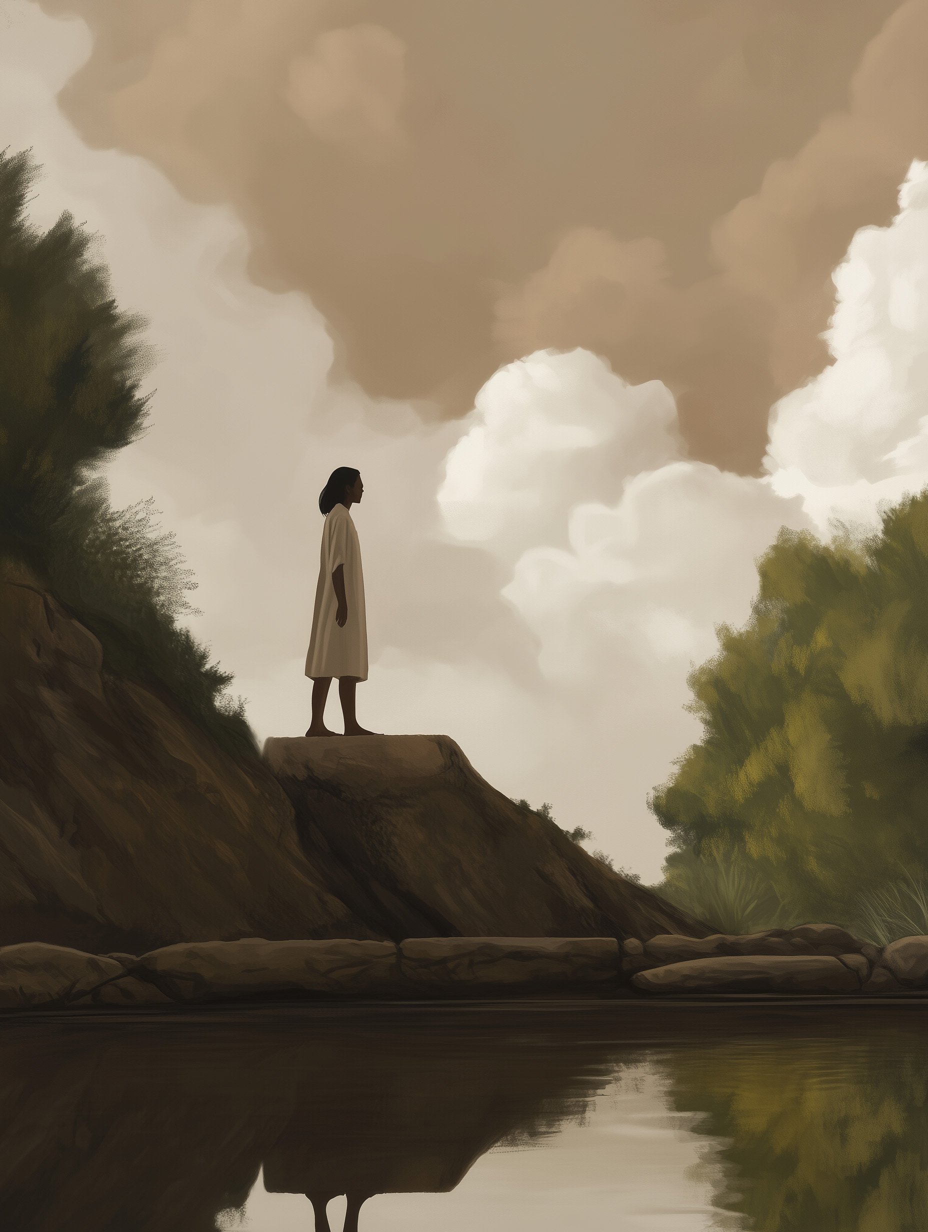 First Dream: Ancient AI and a Mind Testing Its Simulation