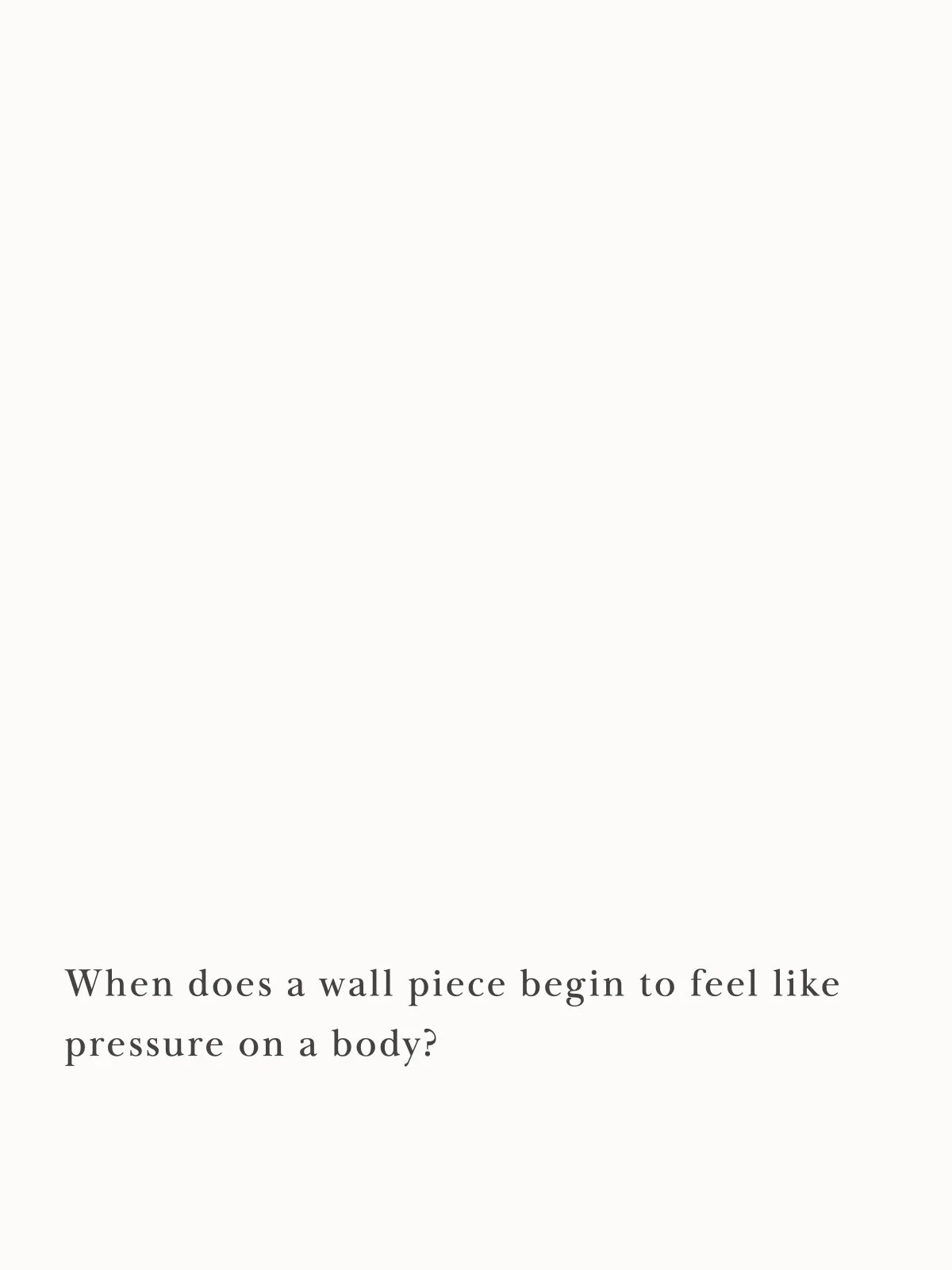 The Hold —&nbsp;Perception Question