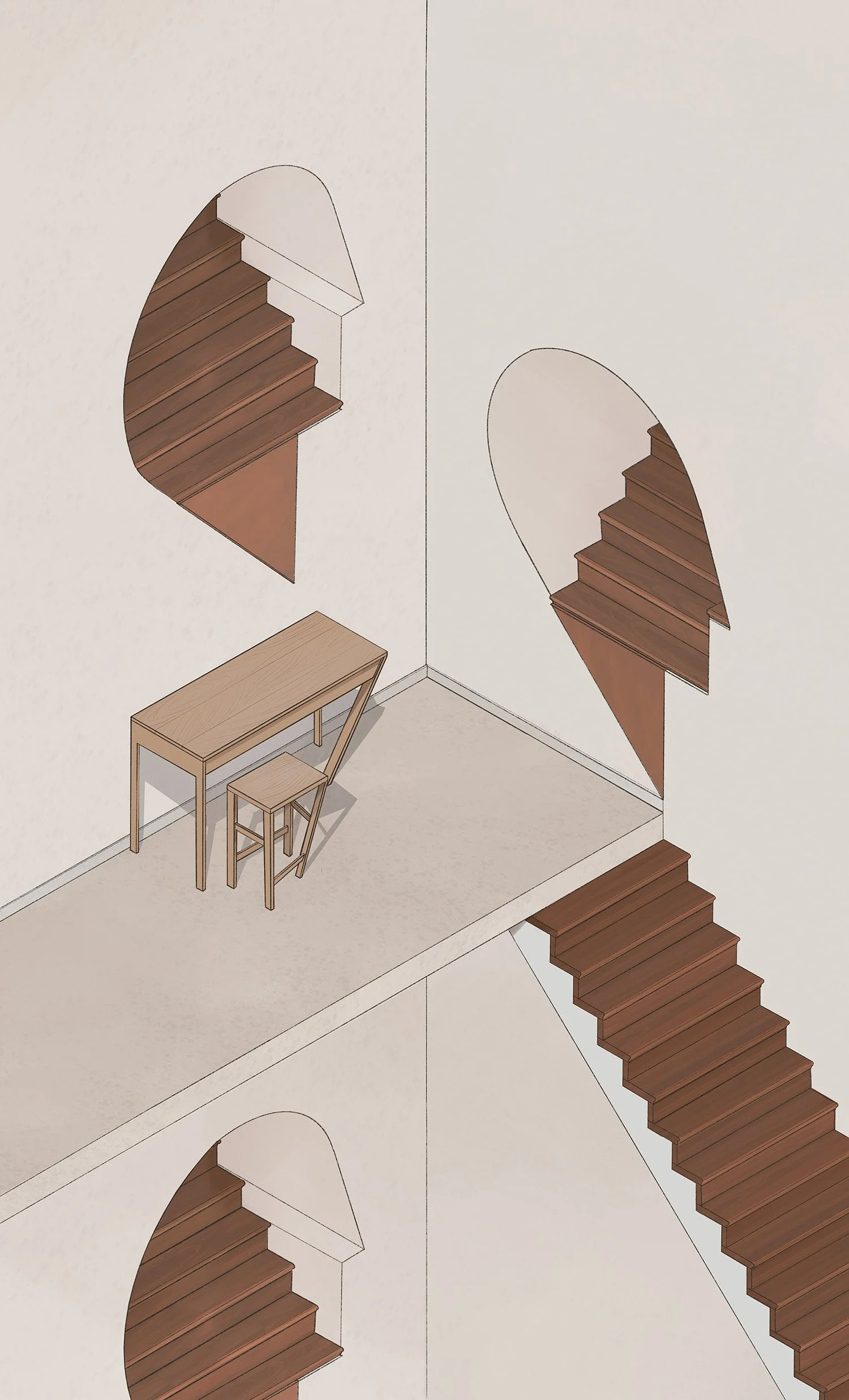 Paths of Awakening by Martin Lenclos —&nbsp;a watercolor for the Waking Up App