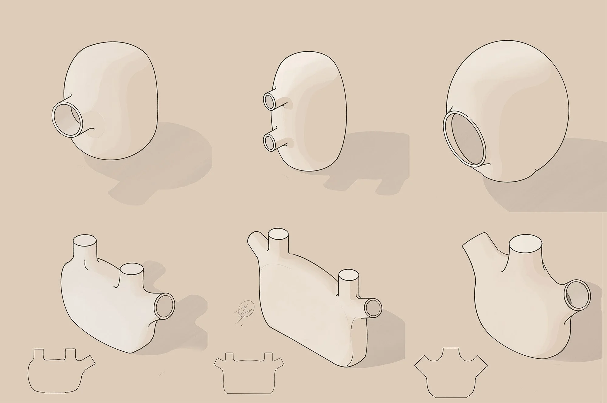 Jacob Vase — Original Sketches by Martin Lenclos, 2020.