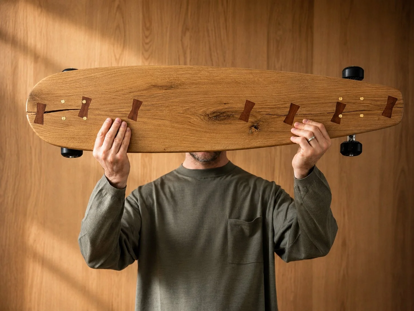 The Rupture & Repair Skateboard from the series Continuum of Resilience by Martin Lenclos. Photo Martin Lenclos