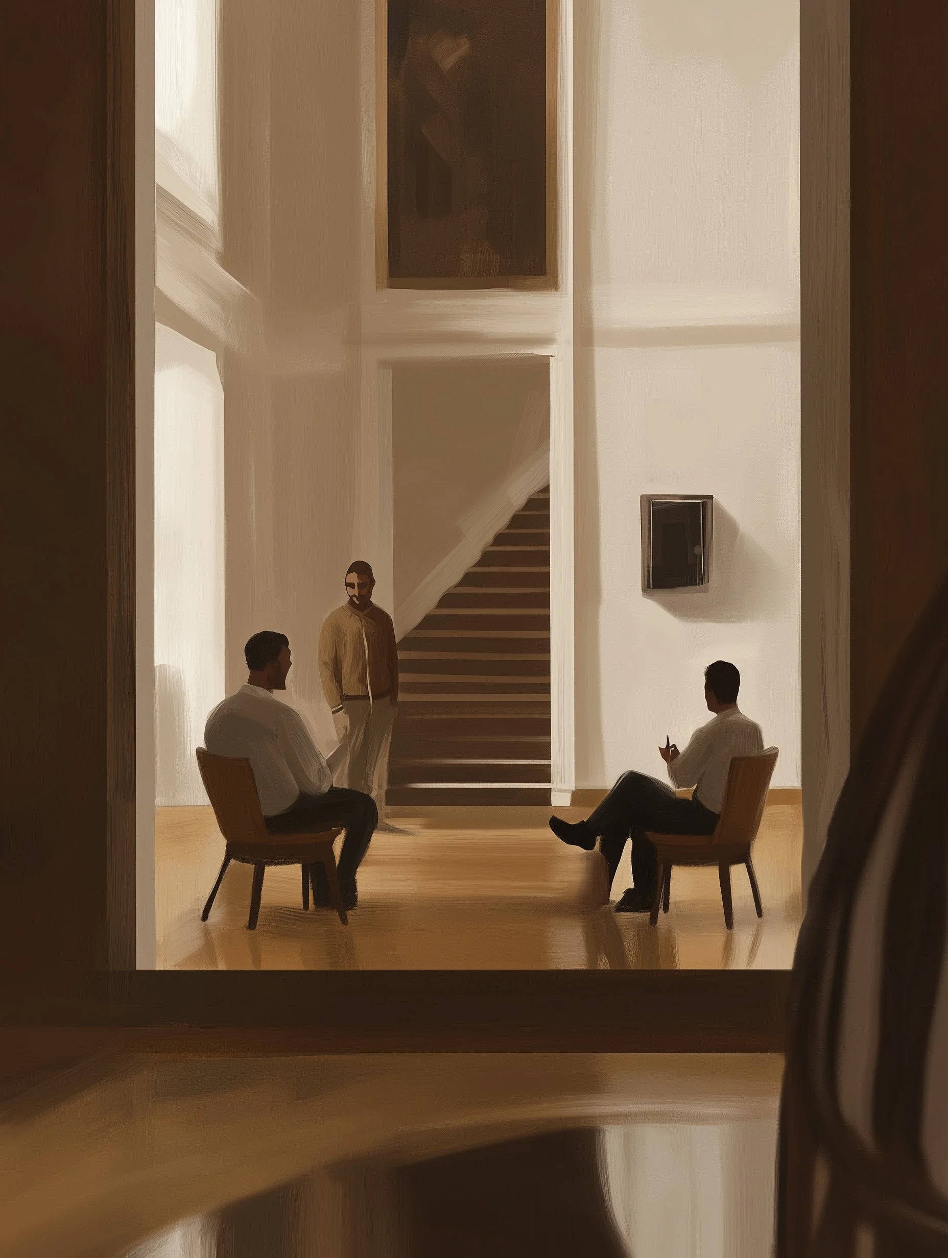 Un espace social calme utilisé pour accompagner une réflexion sur la manière dont la perception et l’identité influencent nos comportements dans des lieux partagés du quotidien.