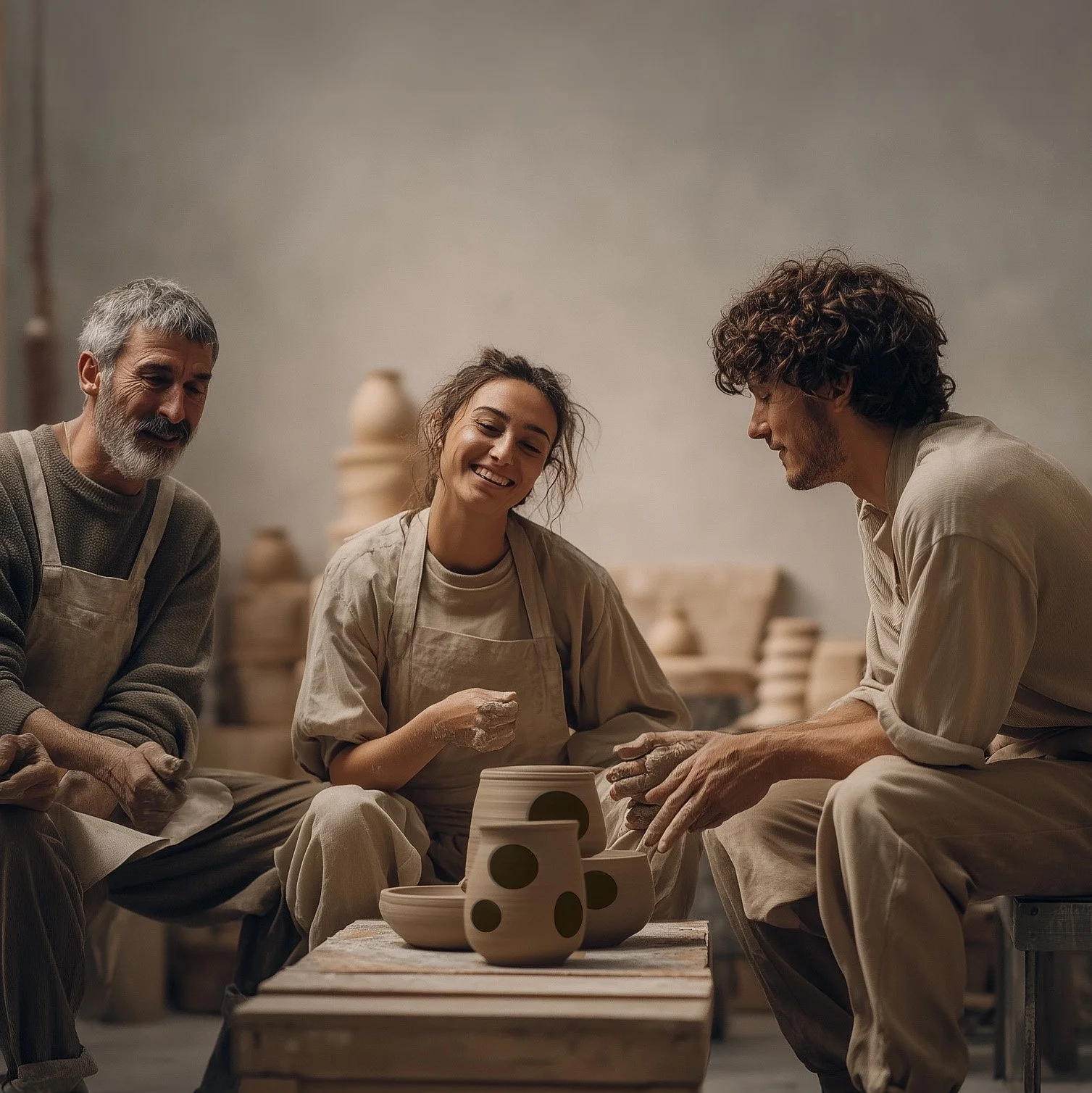 A pottery class