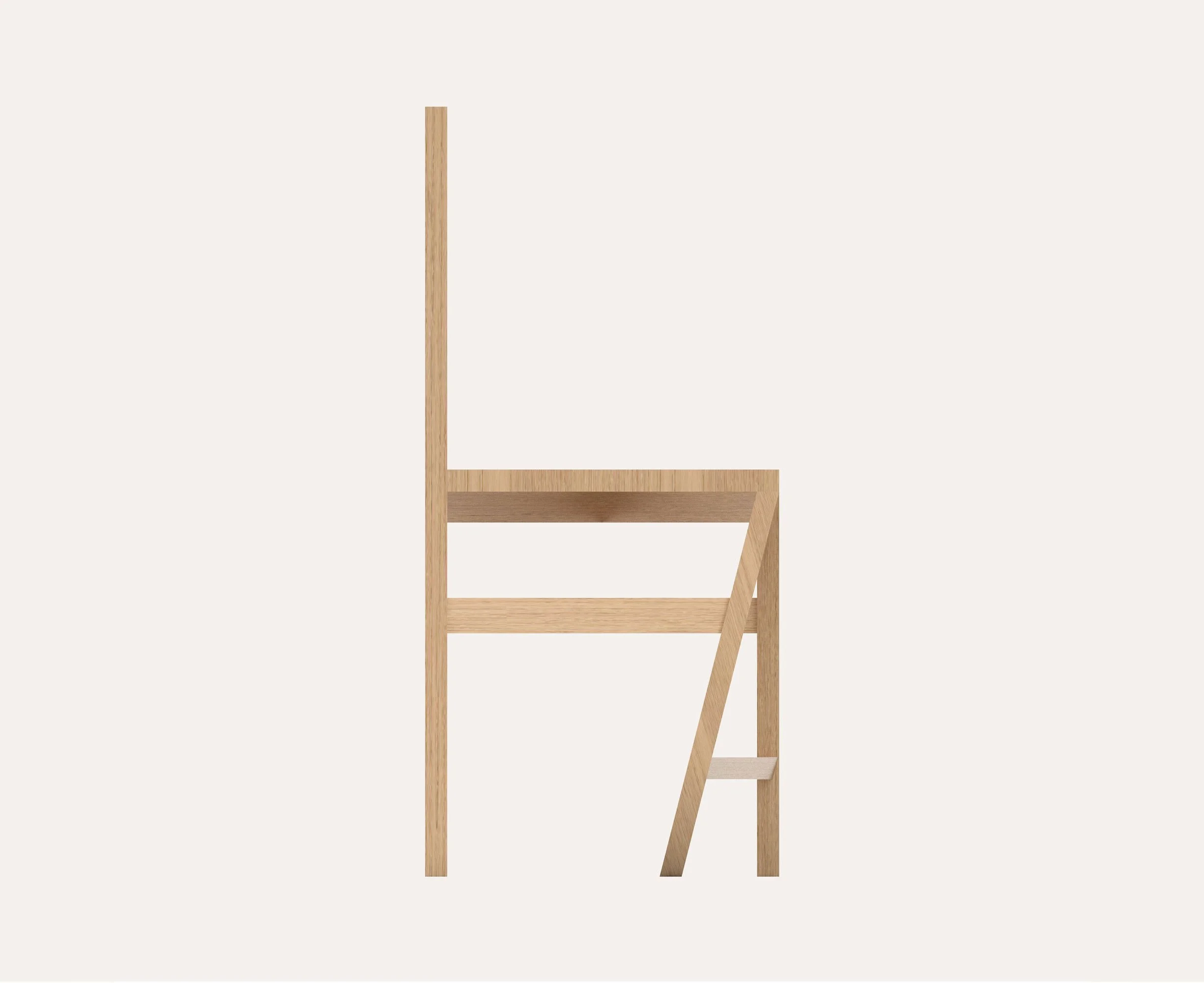 Paradox of the Atypical Typical Device — the chair. Elevation drawing by Martin Lenclos