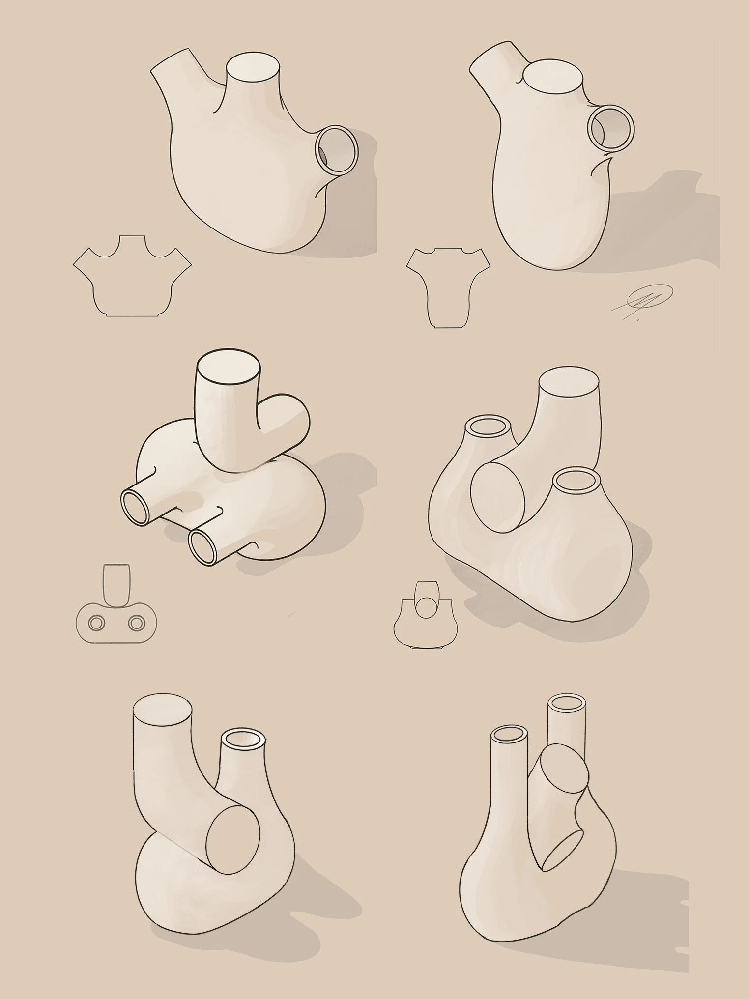 Withheld Series original drawings by Martin Lenclos