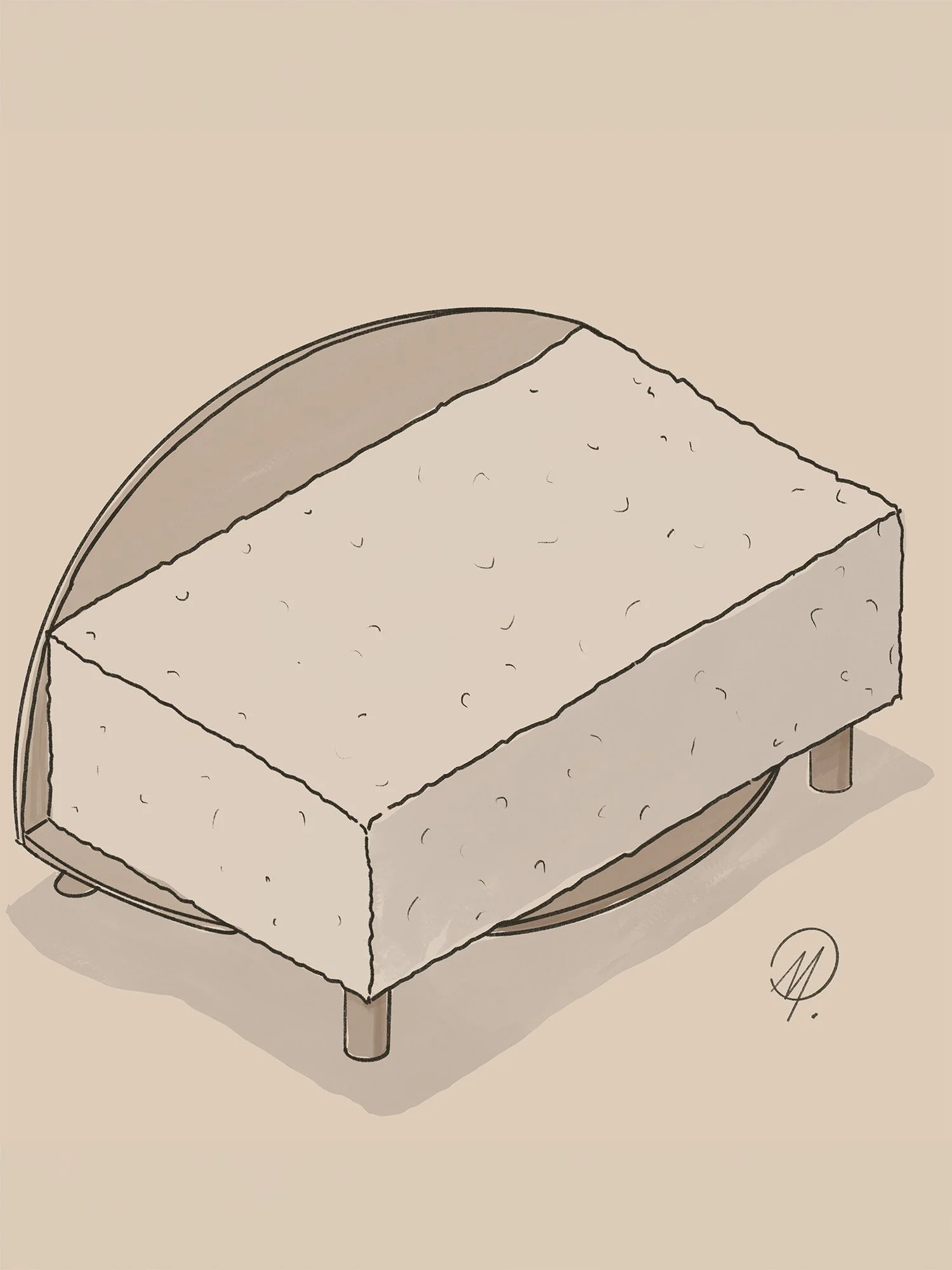 Blueprints of Hypothesis II, the Chair: The chair turns white silence into a posture, asking whether neutrality is only power sitting still.