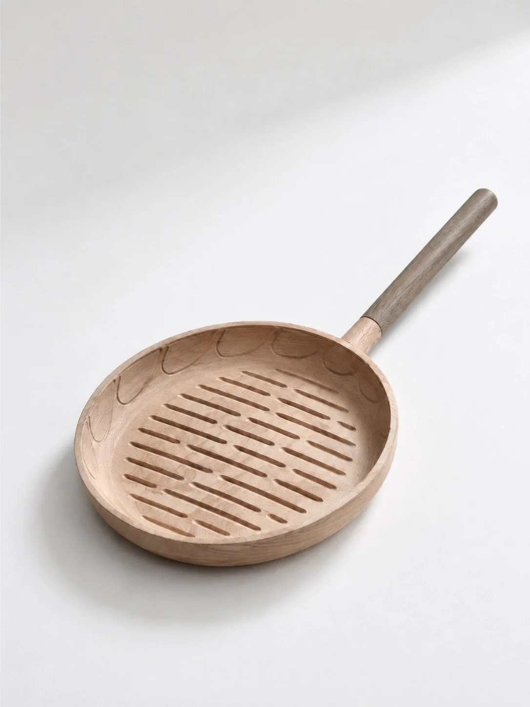 Forest Cookware II — Sapele Handle Wood cookware witness study — white oak / sapele