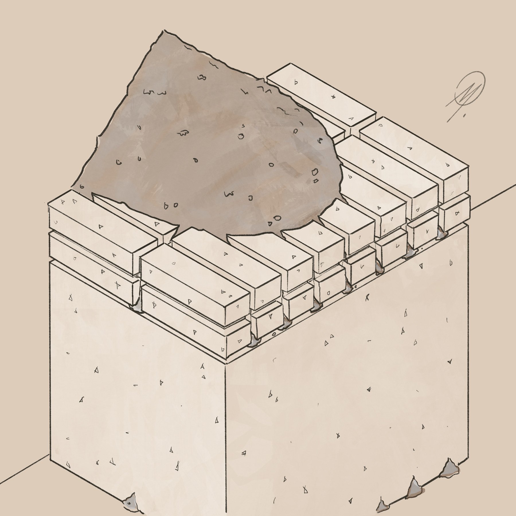 Concrete and sand