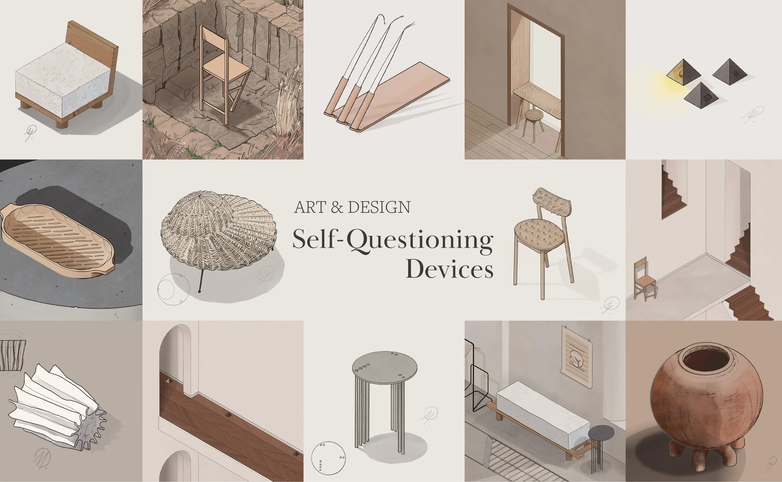 Self-Questioning Devices are design objects inviting direct participation in consciousness-first awakening.