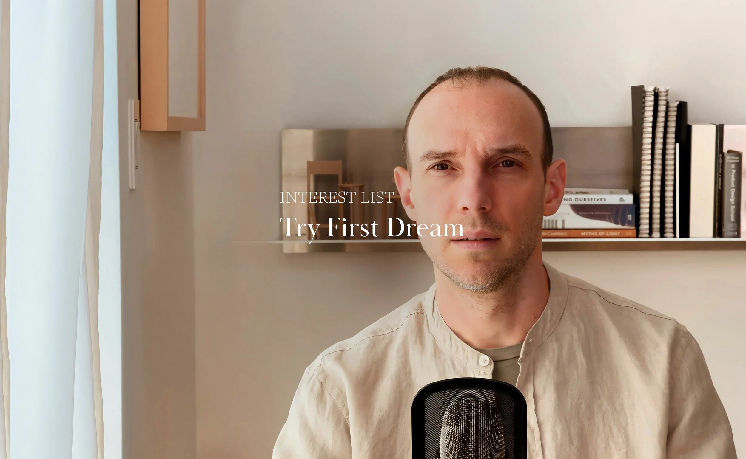 Join the list for First Dream Programs — walkshops, sessions, and salon — to test perception in daily life. 