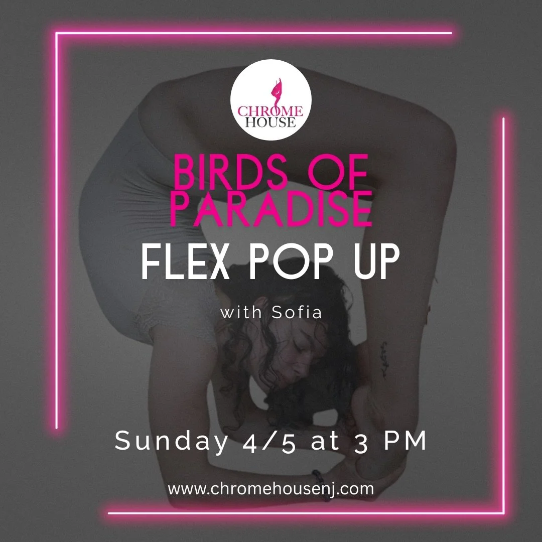 POP-UP Alert 🚨 with @aerialist_arachne for a targeted flexibility class for Birds of Paradise!

Limited spots available -sign up on wellness living
Sunday 4/5/26 at 3 pm