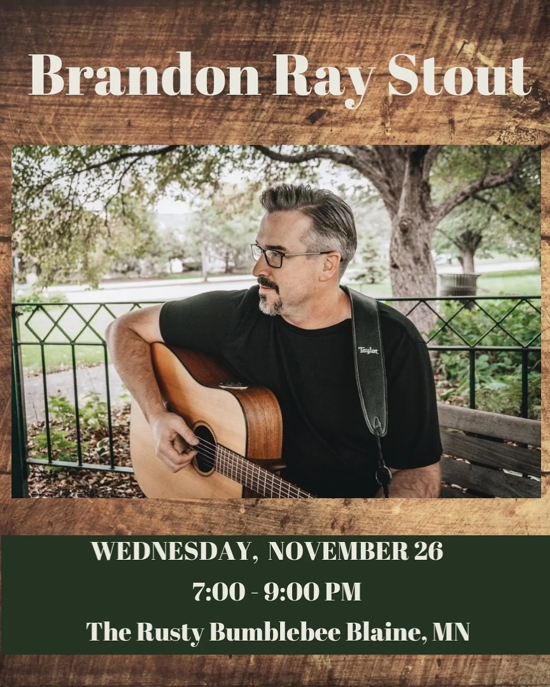 After some time away, I&rsquo;m excited to announce I will be playing at the Rusty Bumblebee Thanksgiving Eve!

Wednesday, November 26 from 7-9pm

Come out and have some fun before the long weekend and treat yourself to some
 great food, 🍕🥨 drinks 