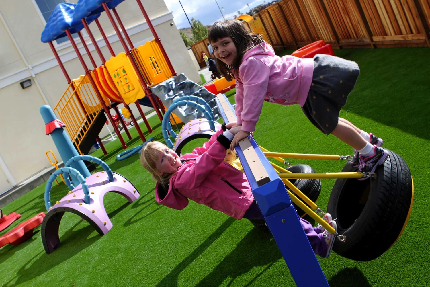 Girls playing at School of Imagination