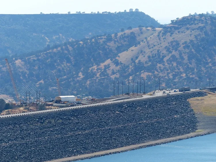 Oroville Dam and reconstructed spillway