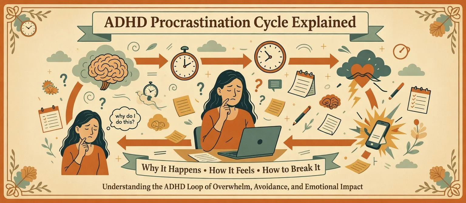 ADHD Procrastination Cycle Explained: Why It Happens and How It Feels