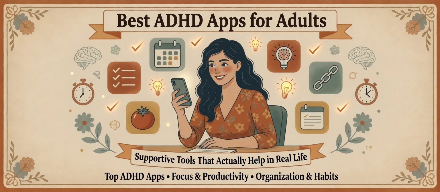 Best ADHD Apps for Adults: Supportive Tools That Actually Help in Real Life