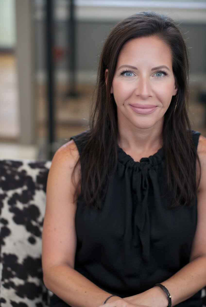 Laurie Groh MS LPC SAS Clinical Supervisor Headshot Dark Hair woman