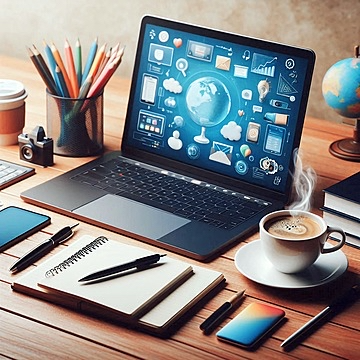 laptop open to blue screen online class omgyes