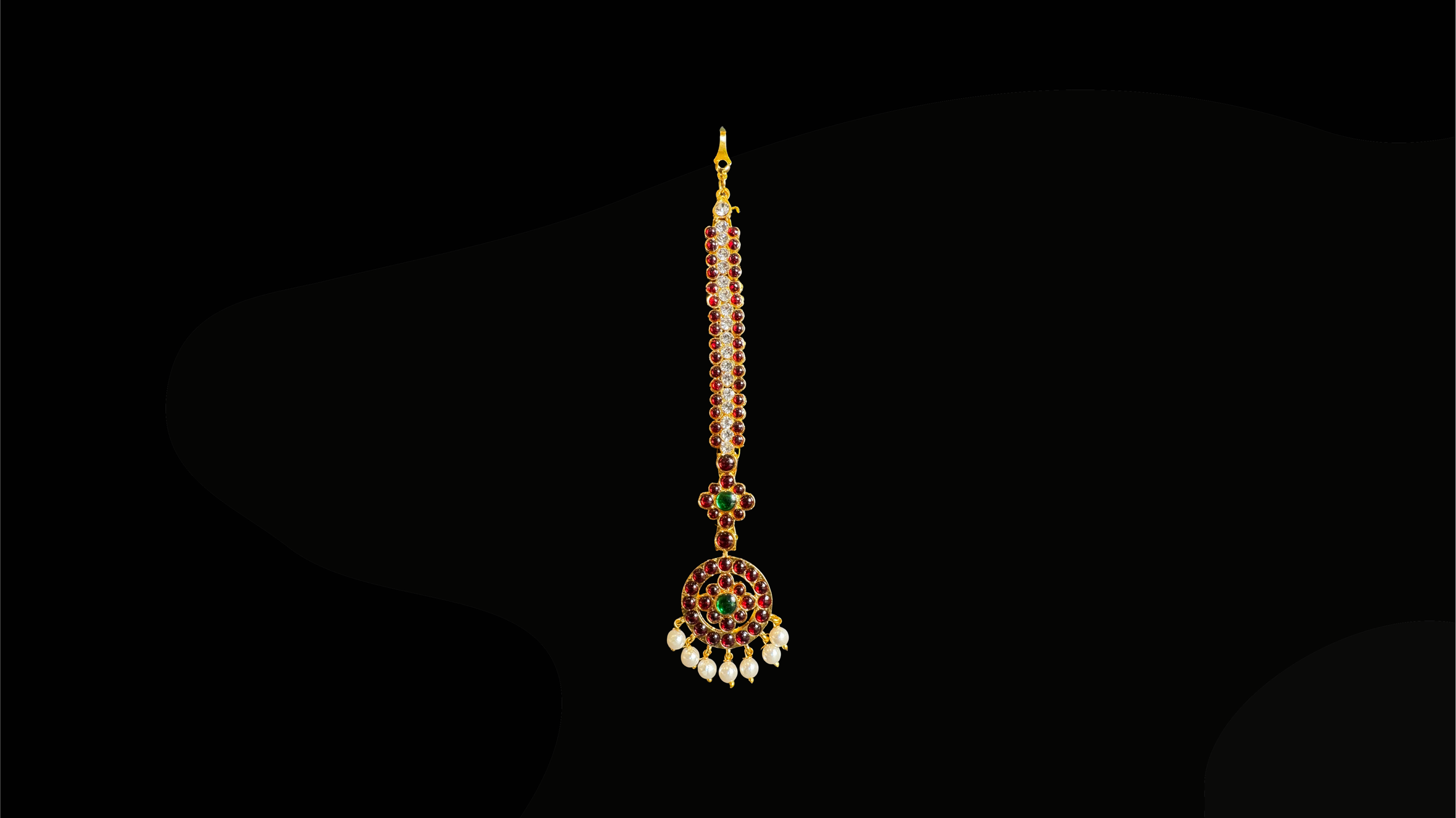 The Nethichutti is a signature forehead ornament in Bharatanatyam
