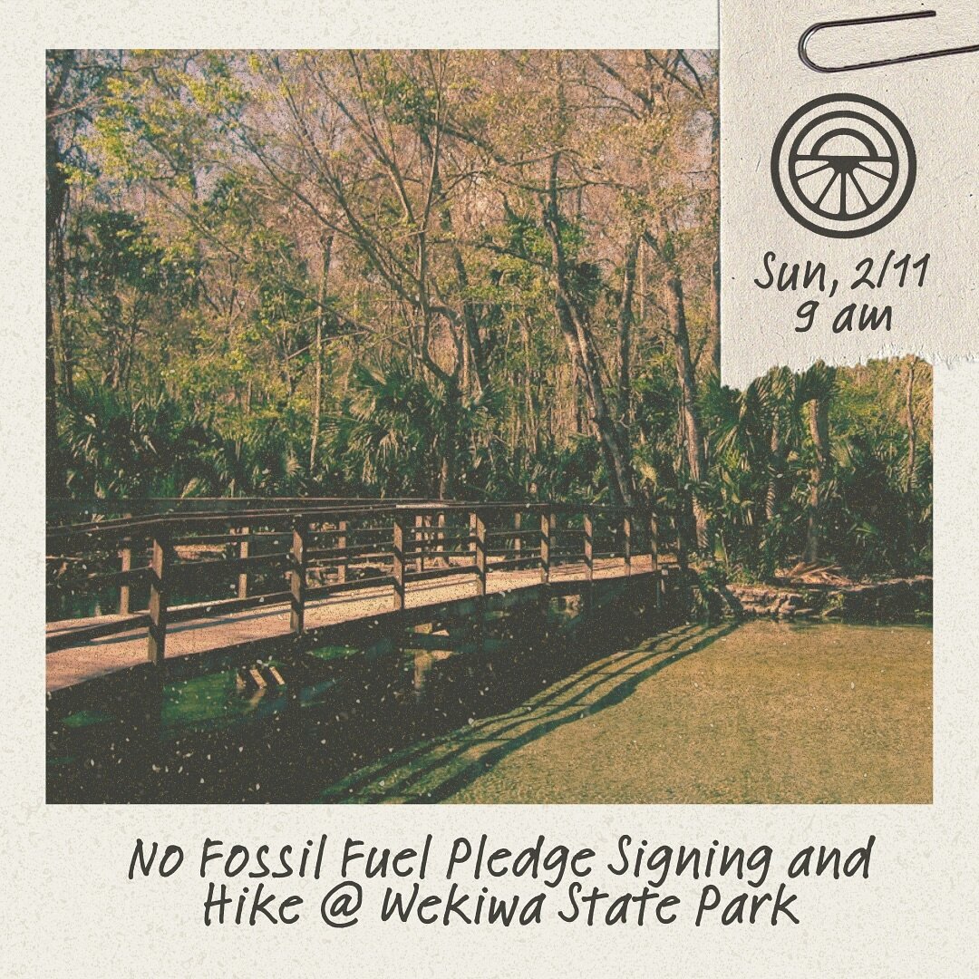 Hey Sunrisers!

Join Sunrise Movement Orlando and 2024 Seminole County candidates in hiking the beautiful Wekiwa State Park along with witnessing their signing of the No Fossil Fuel Pledge. This is an opportunity to have a good time with Sunrise Orla