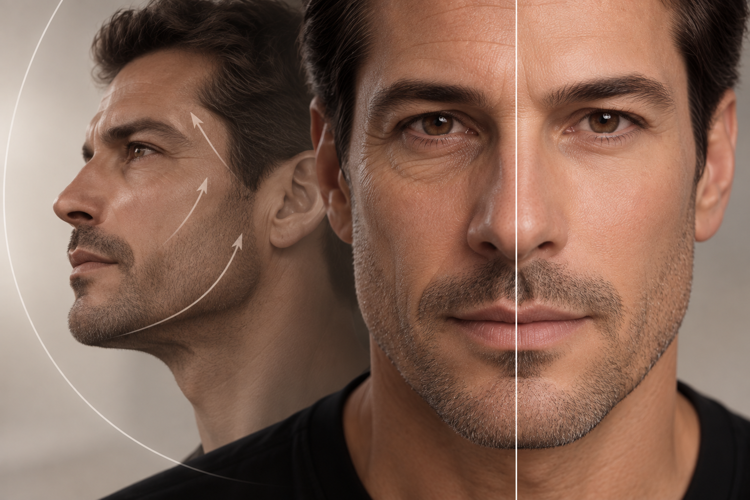Rejuvenescimento facial masculino: por que os homens chegaram à cirurgia da face e o que muda na técnica