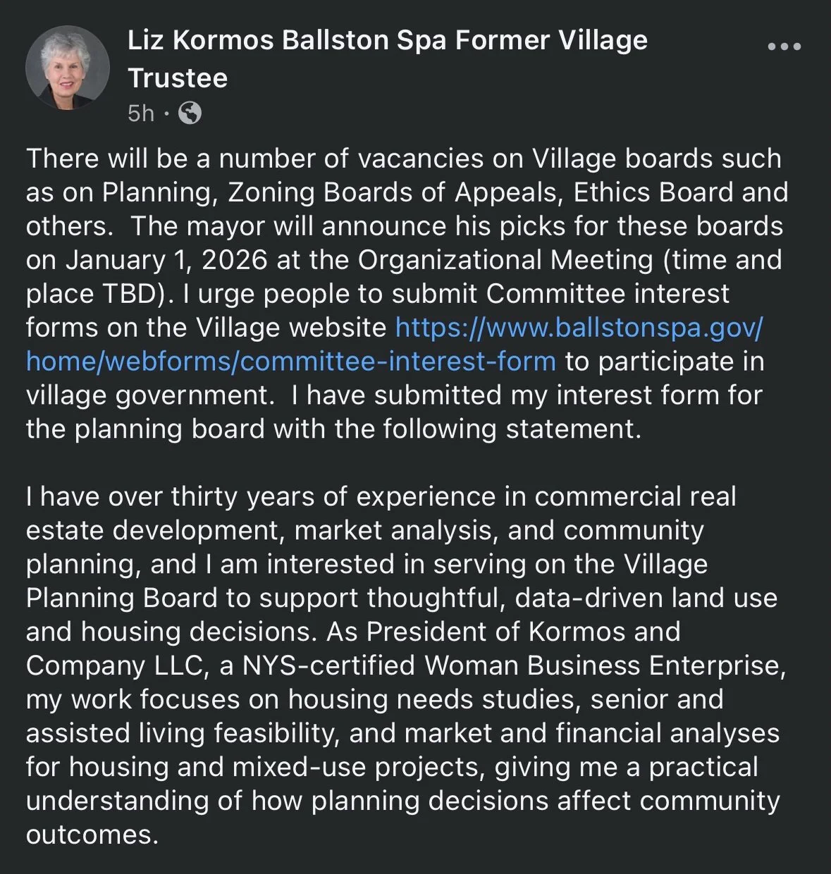 📣 Ballston Spa: Make a difference in 2026 and get involved in local committees! Submit an interest form: https://www.ballstonspa.gov/home/webforms/committee-interest-form