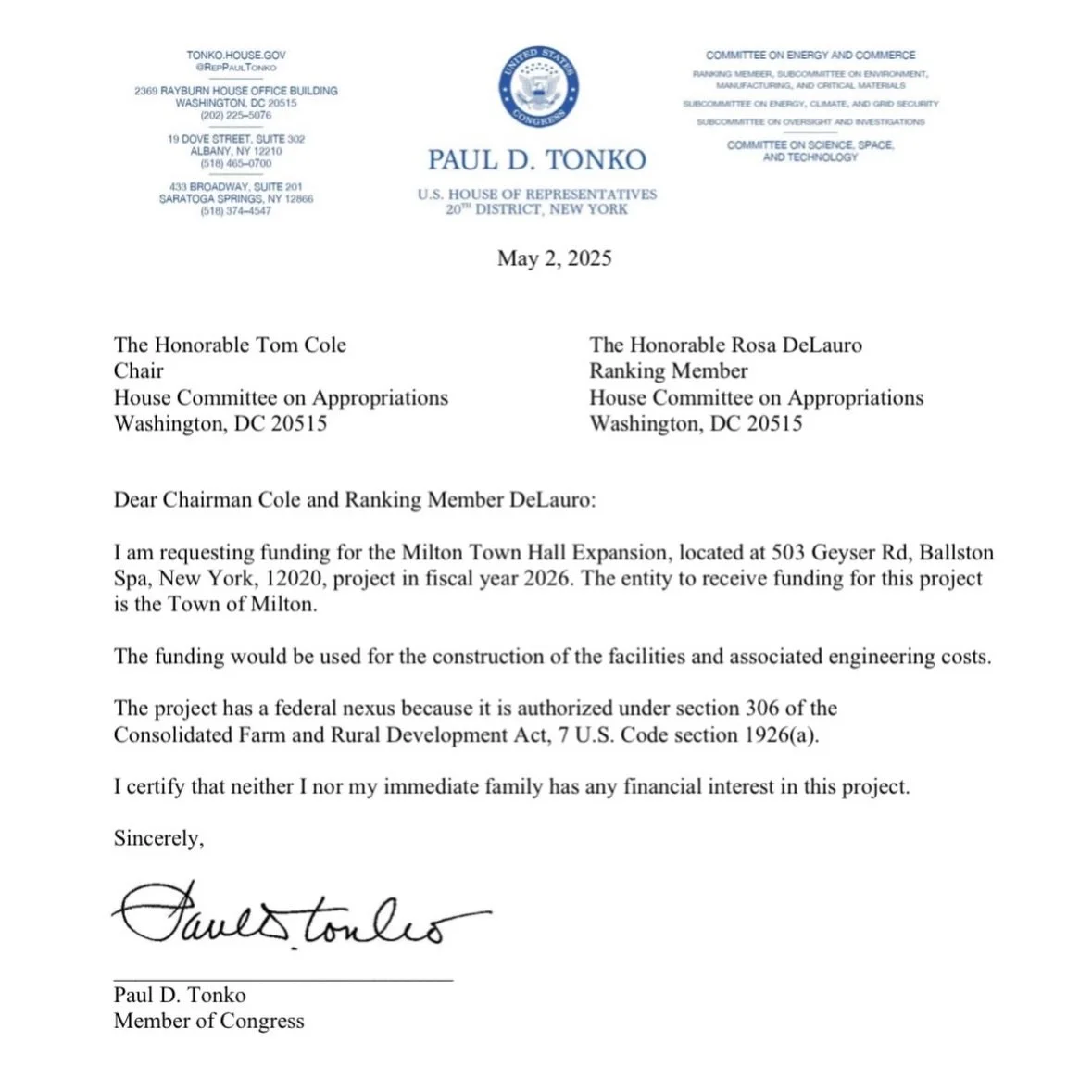 👏Thank you Congressman Tonko for always looking out for the people in New York&rsquo;s 20th Congressional District! 

💰He secured $750k in federal funding for improvements to the Town of Milton and Village of Ballston Spa! 

🙋&zwj;♀️See you tomorr