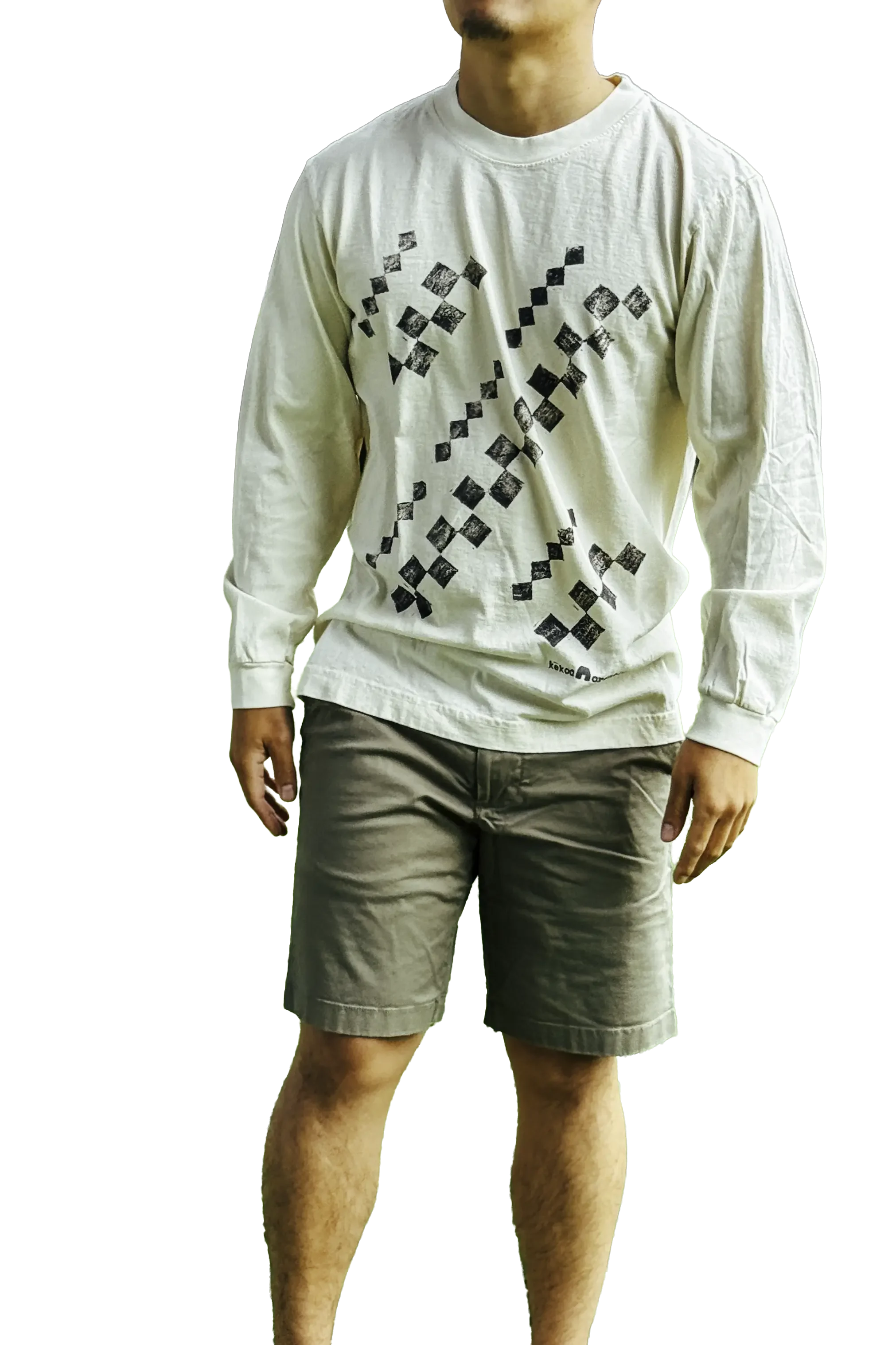 Kōnane Long Sleeve Trash Tee — Natural