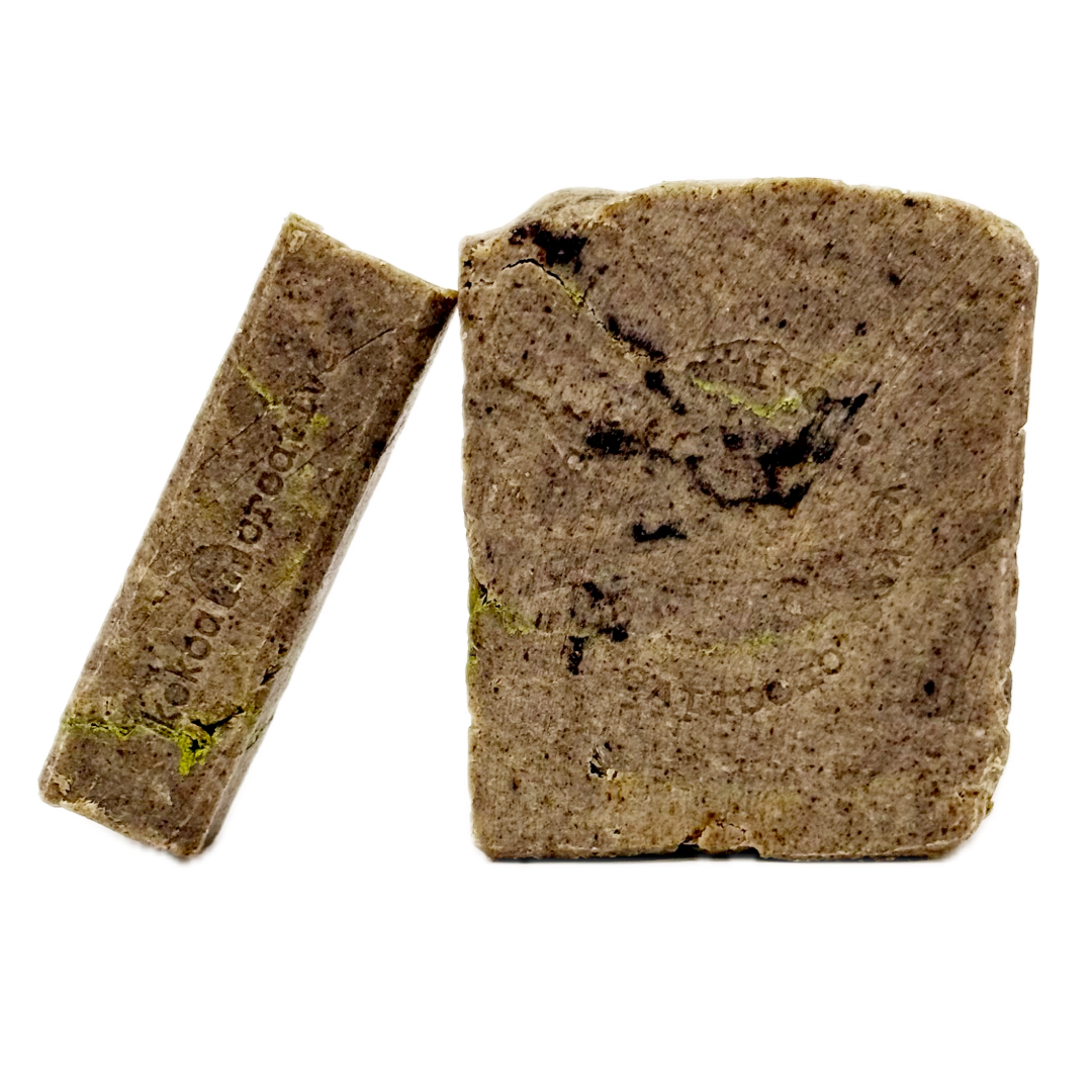 artisan soap bar - olive leaf + green clay + basil + rosemary