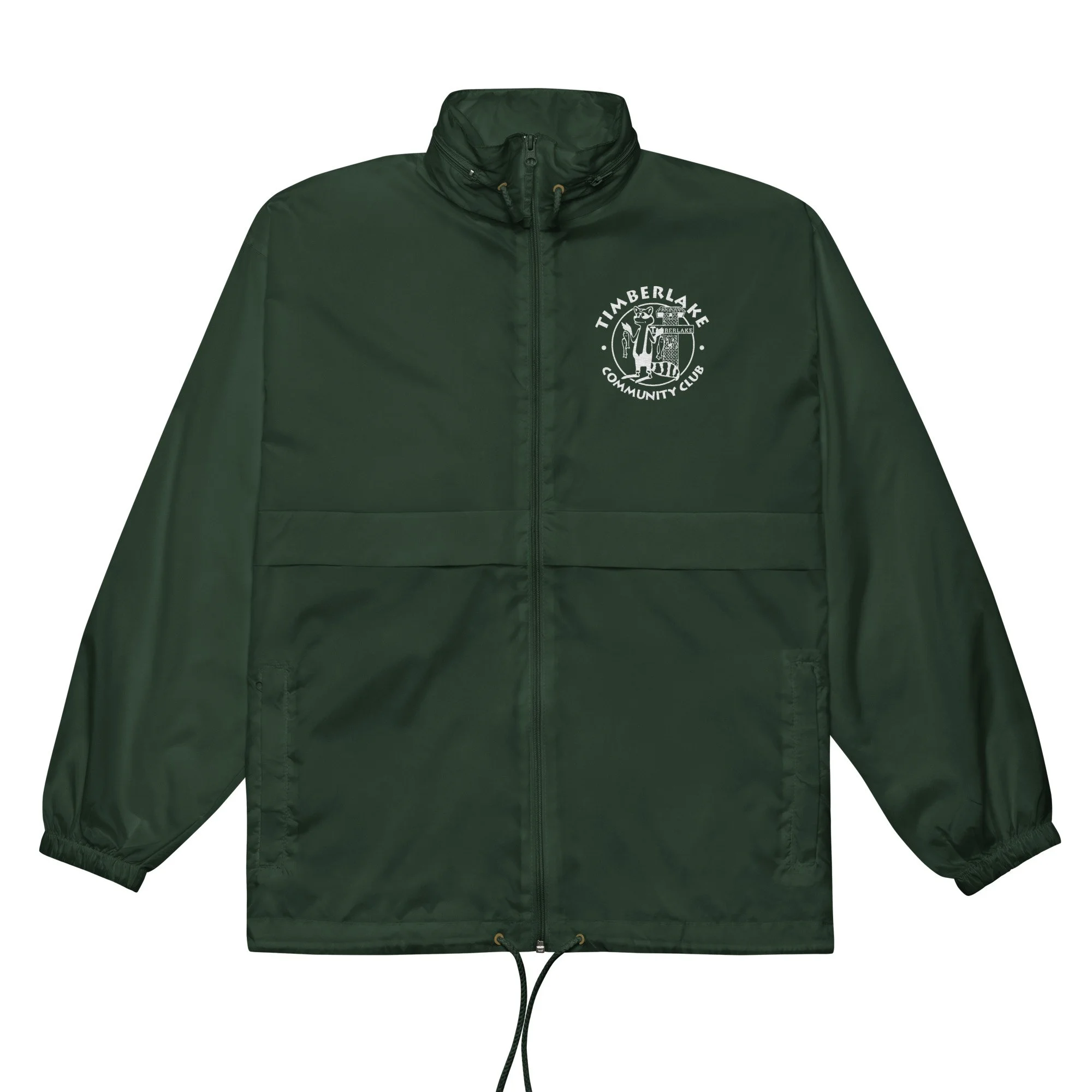 basic-unisex-windbreaker-forest-green-front-68892f9785ff5.jpg