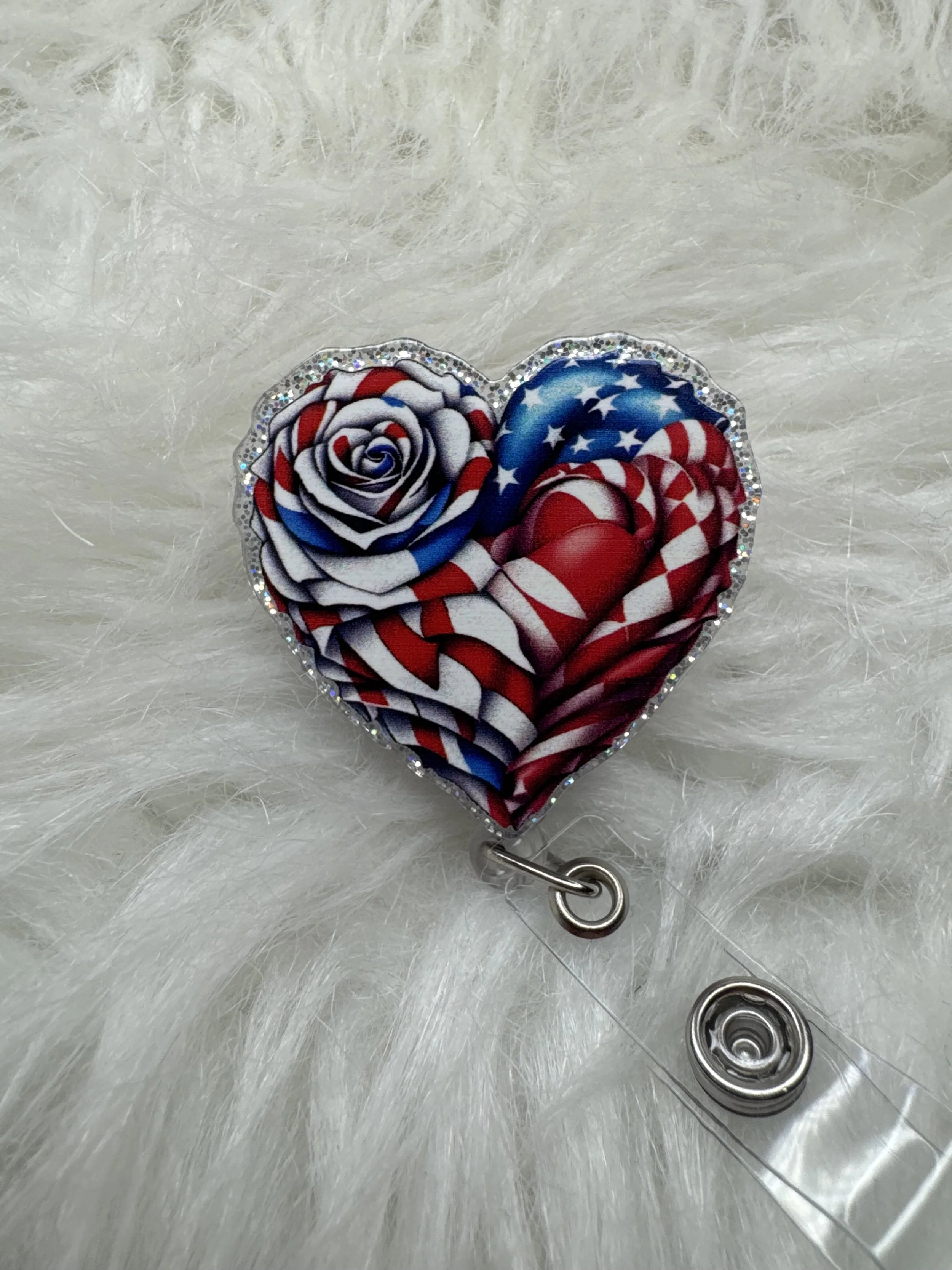 RED WHITE BLUE HEART