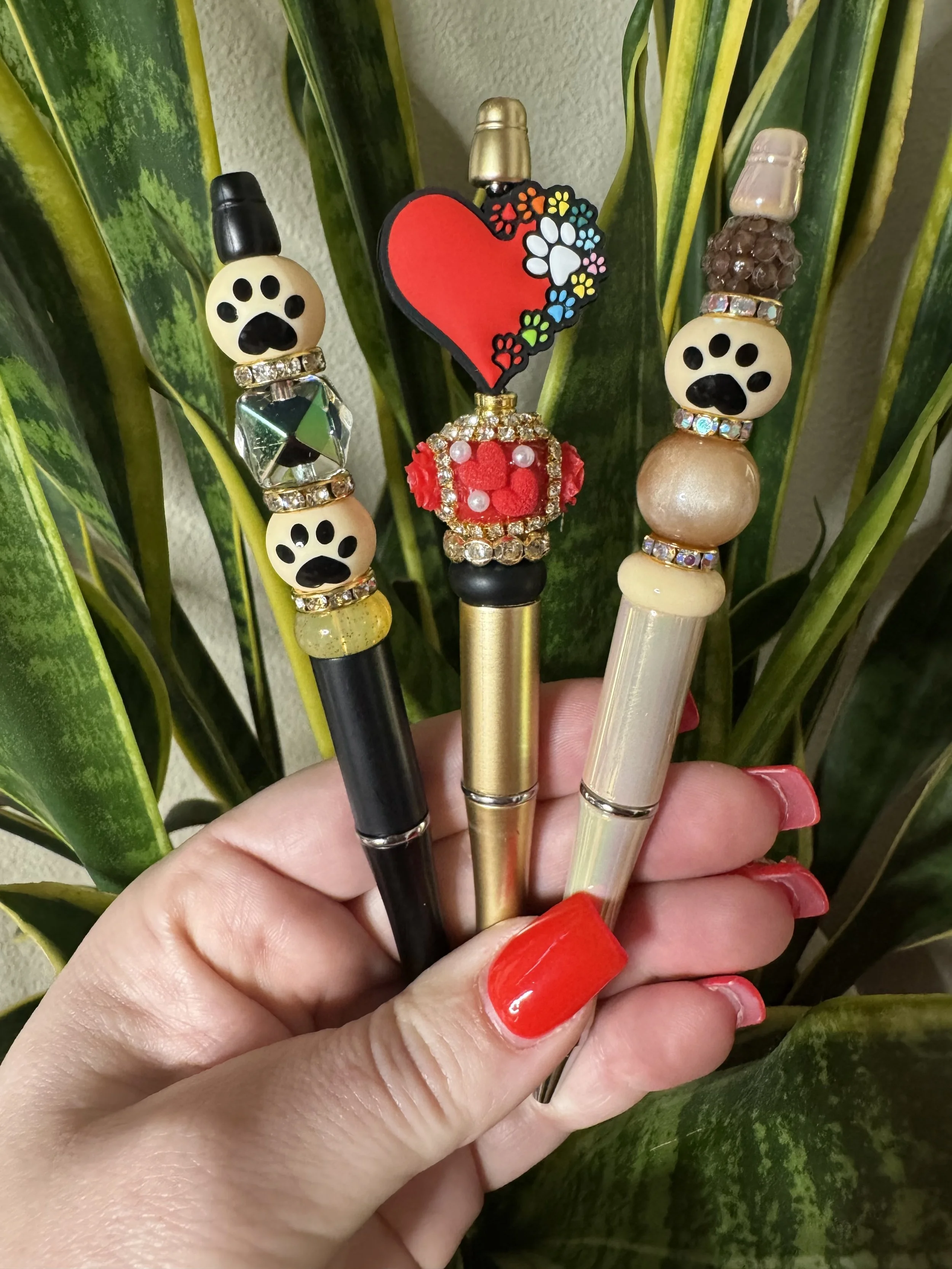 PAW TRIO, HEART WITH PAWS, TAN PAW TRIO