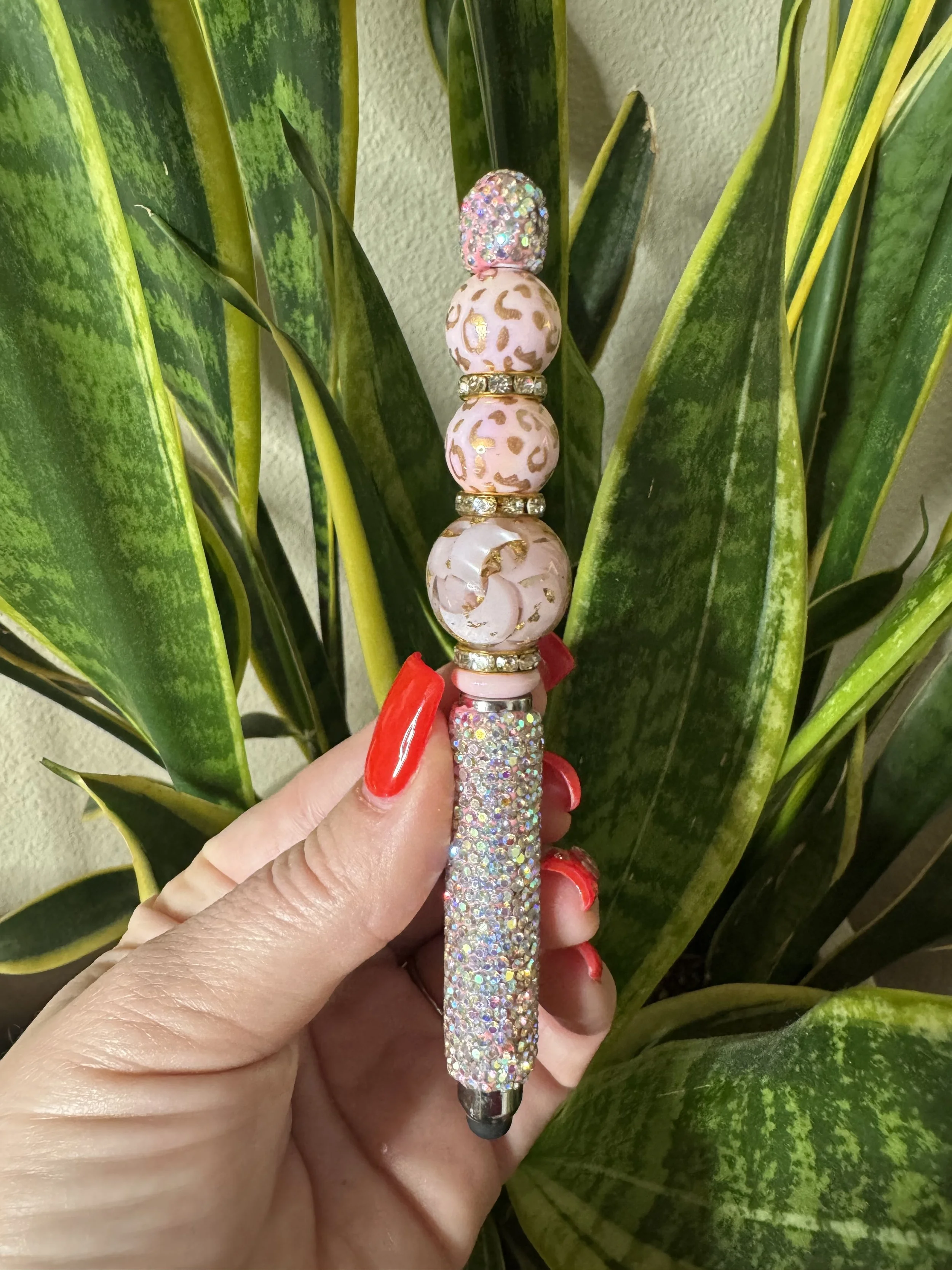 STYLIST PEN - PINK TRIO BLING