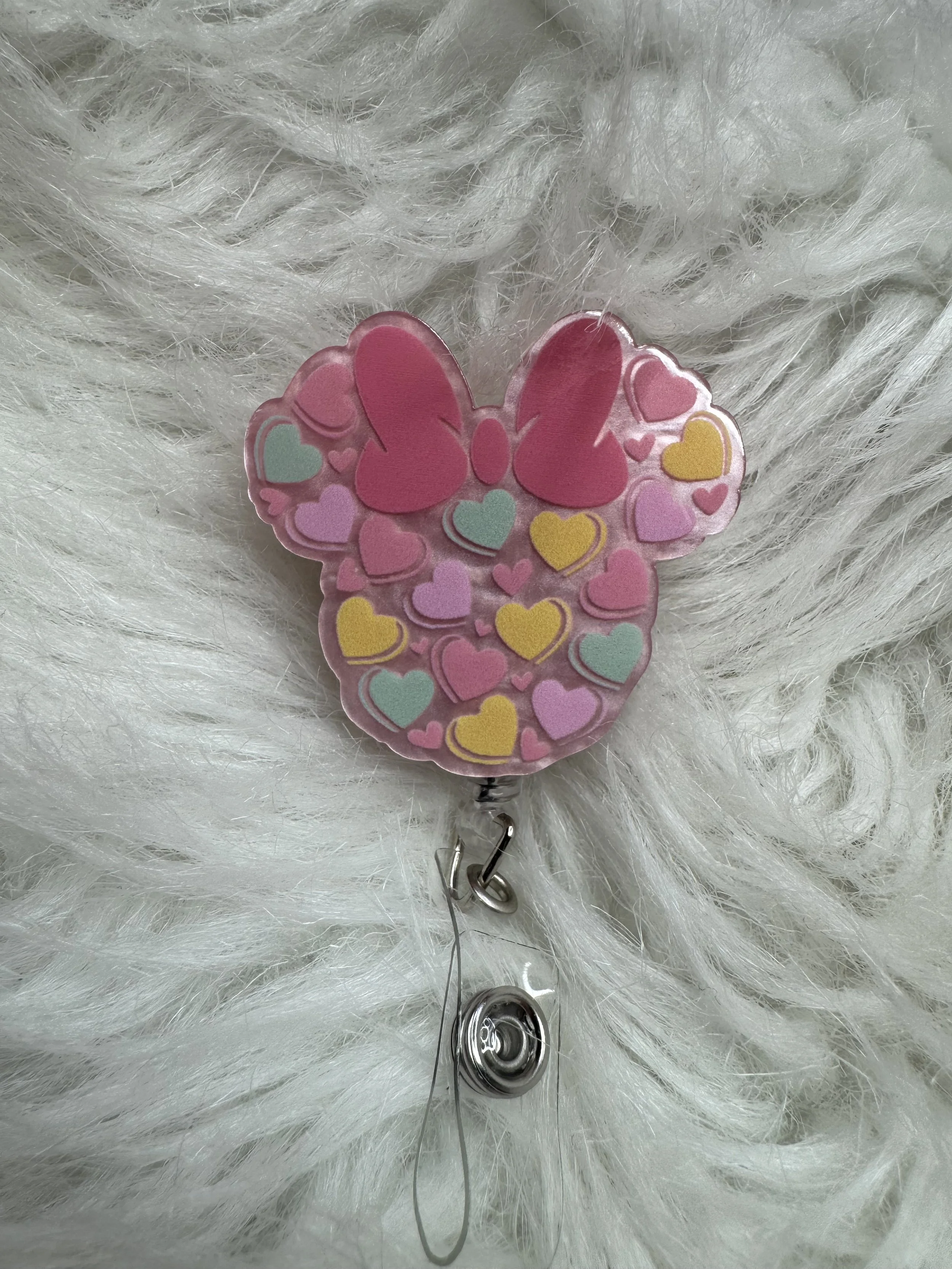 MOUSE HEAD WITH HEARTS