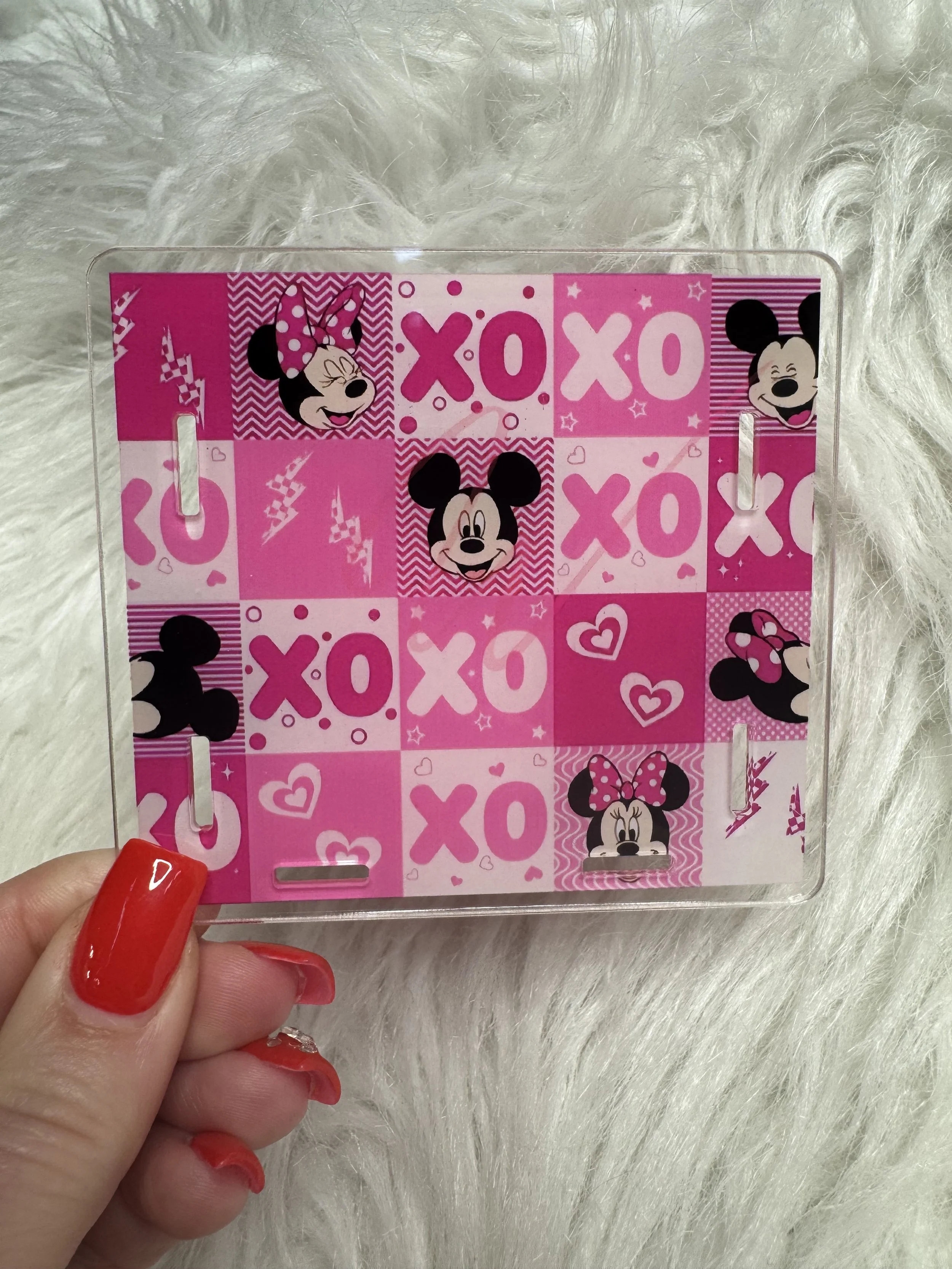 CUTE MOUSE CHECKERED PINK #711