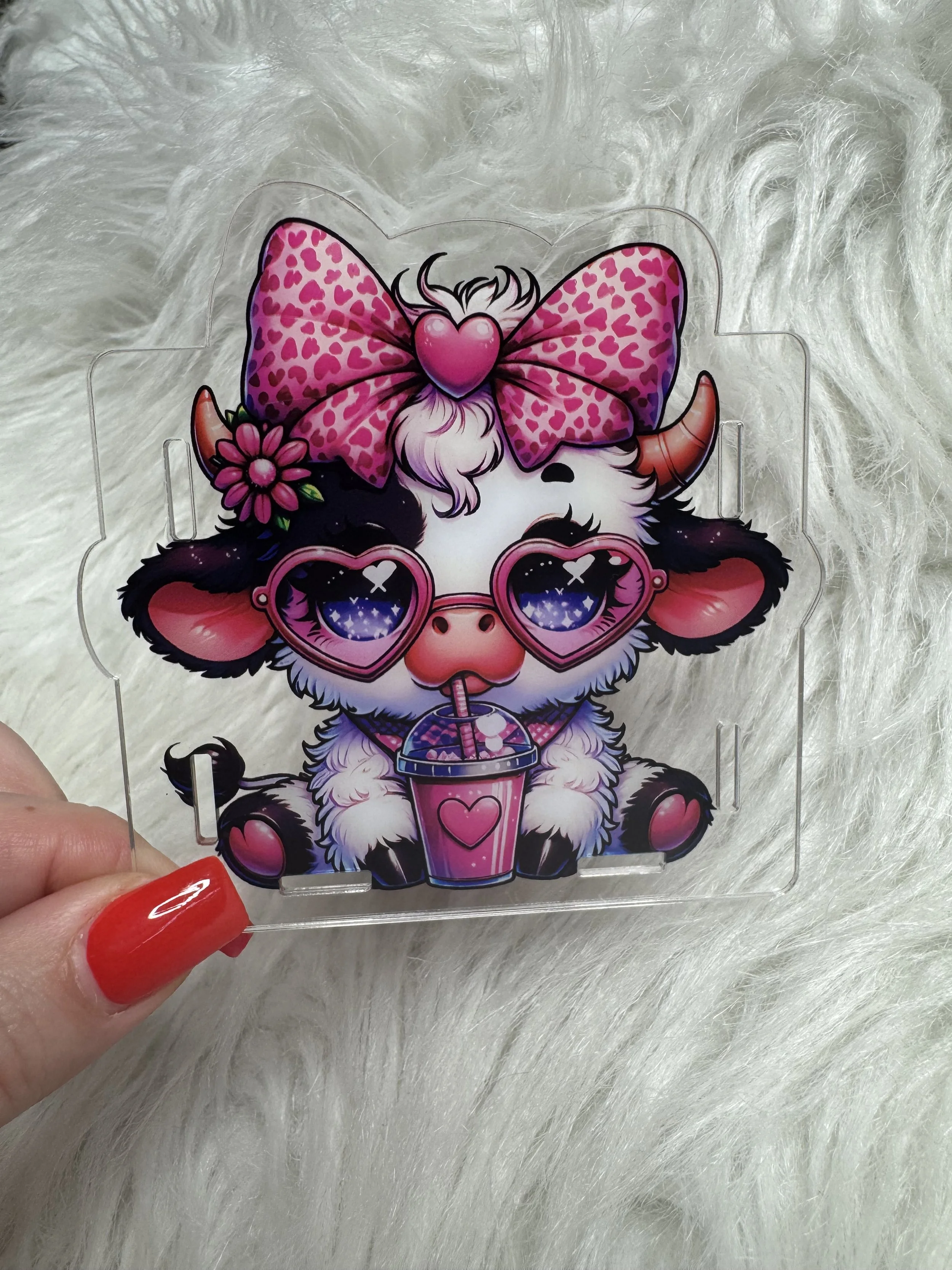 CUTE COW WITH GLASSES #715