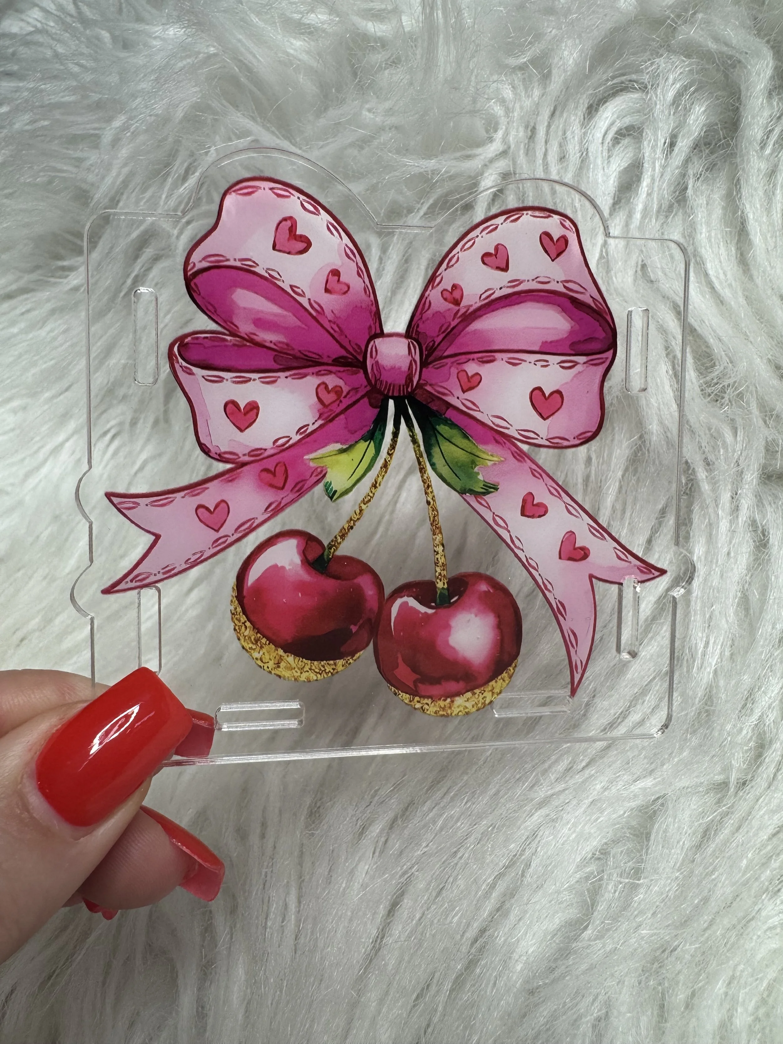 CHERRY HEARTS BOW #723
