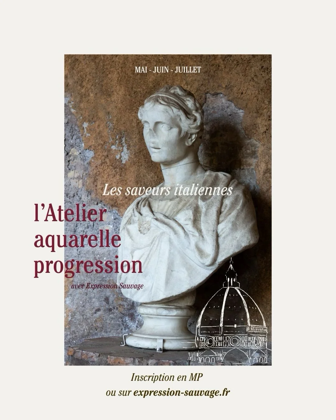 De retour avec les beaux jours 🌸☀️
La prochaine session de l&rsquo;Atelier aquarelle progression reprend d&egrave;s le mardi 19 mai !

Est-ce que cet atelier est fait pour vous ?
🍋10 s&eacute;ances qui m&ecirc;lent dessin et peinture
🍋 Une sortie 