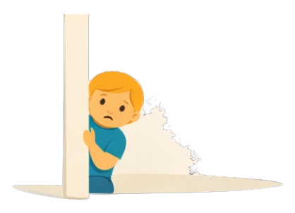 Child seeking emotional safety in an unpredictable home environment, representing how children respond to emotional instability, conflict between households, and uncertainty in blended family systems.