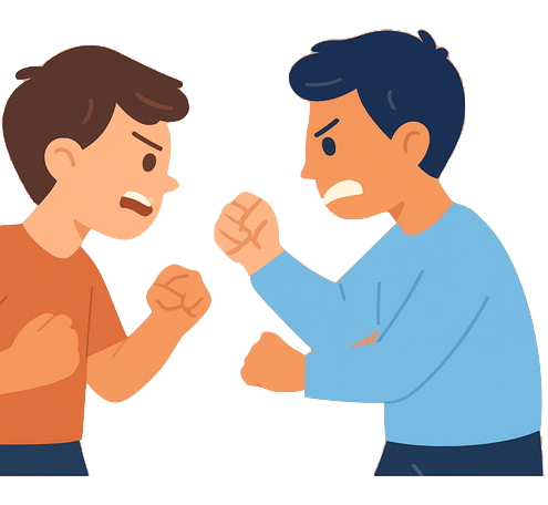 Parent calmly coaching siblings through a disagreement using parenting scripts for sibling fights and sibling rivalry