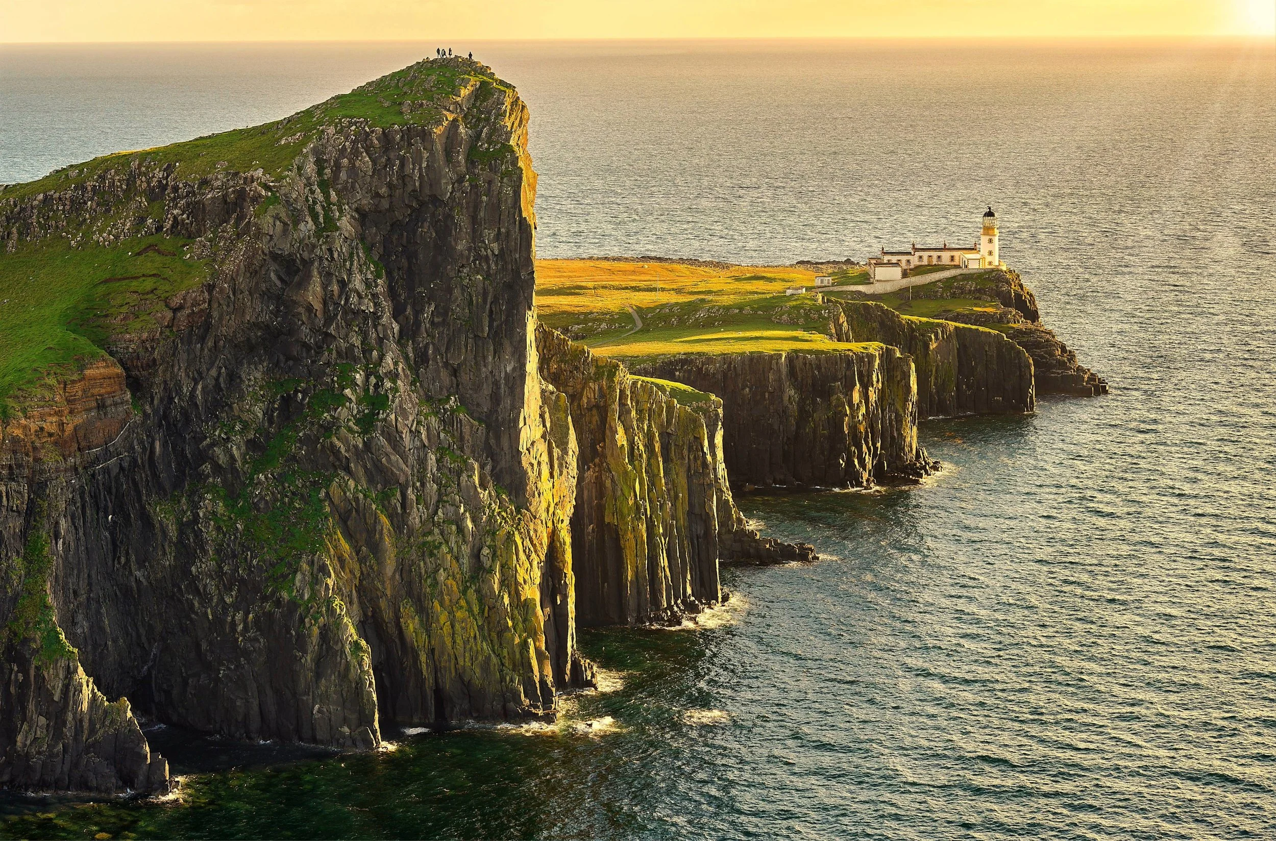 Neist Point Lighthouse at Sunset, Isle of Skye