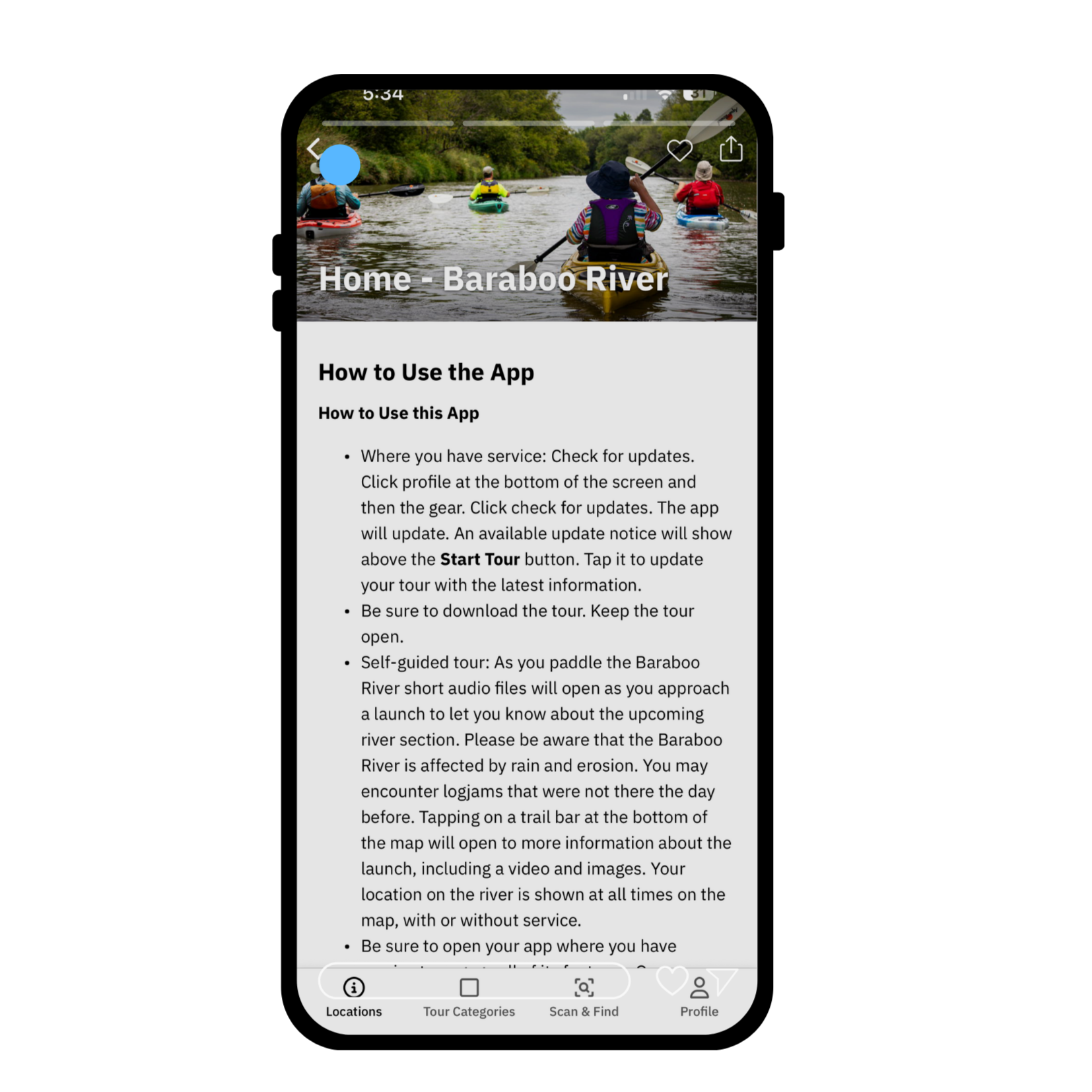 Friends of the Baraboo River Mobile App