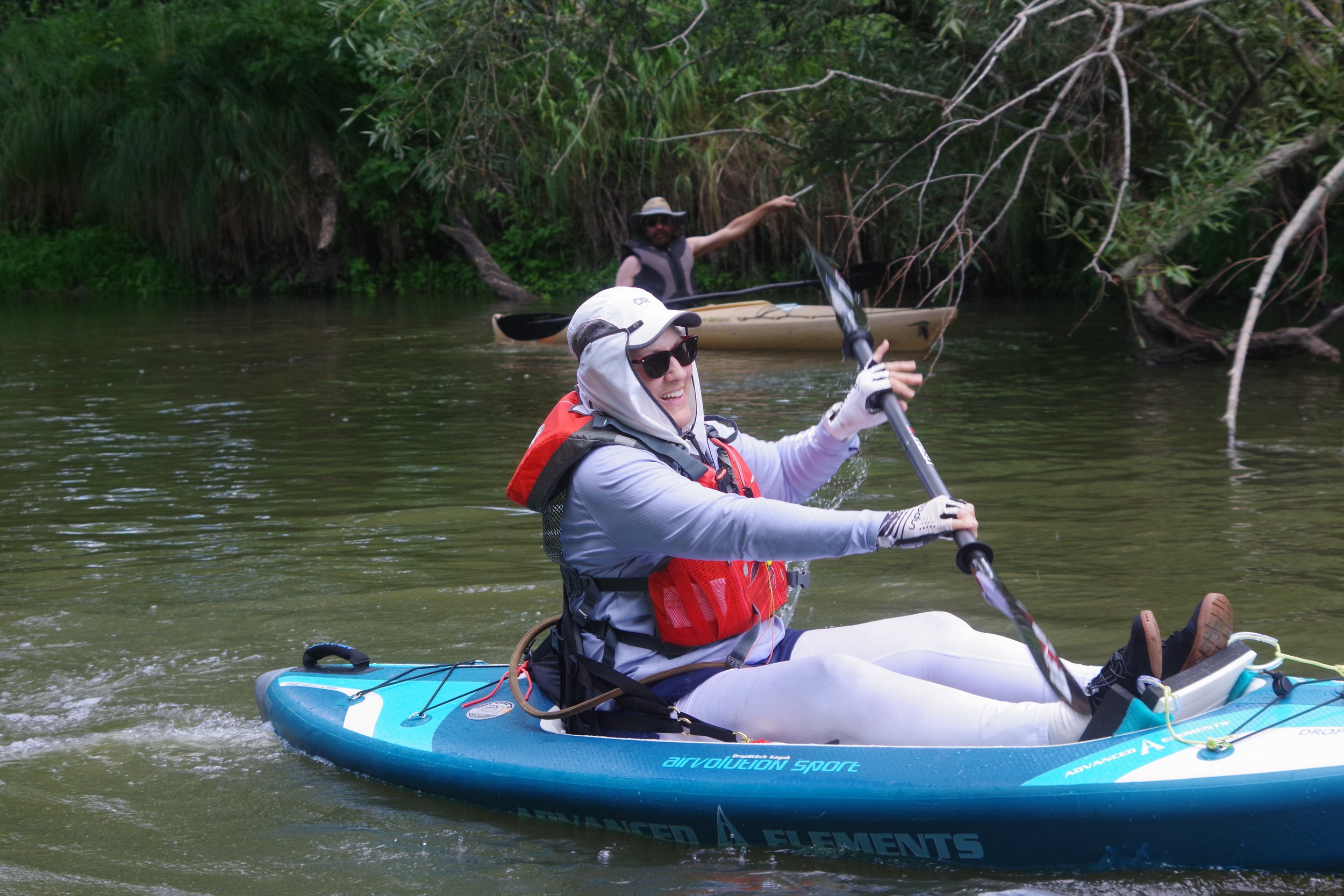 women's kayak winner Sharon Page