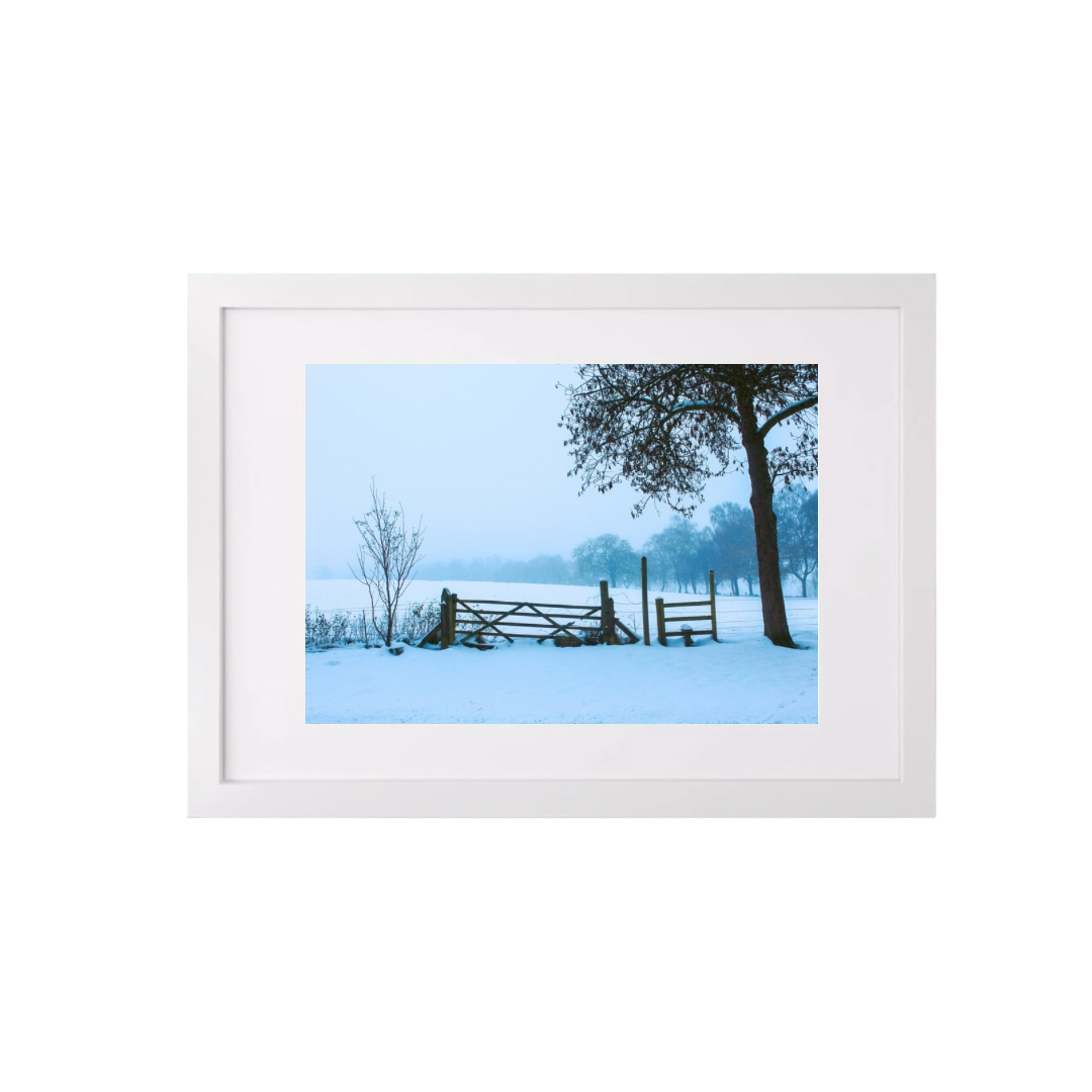 Wintery Gateway Print (A3 Frame)