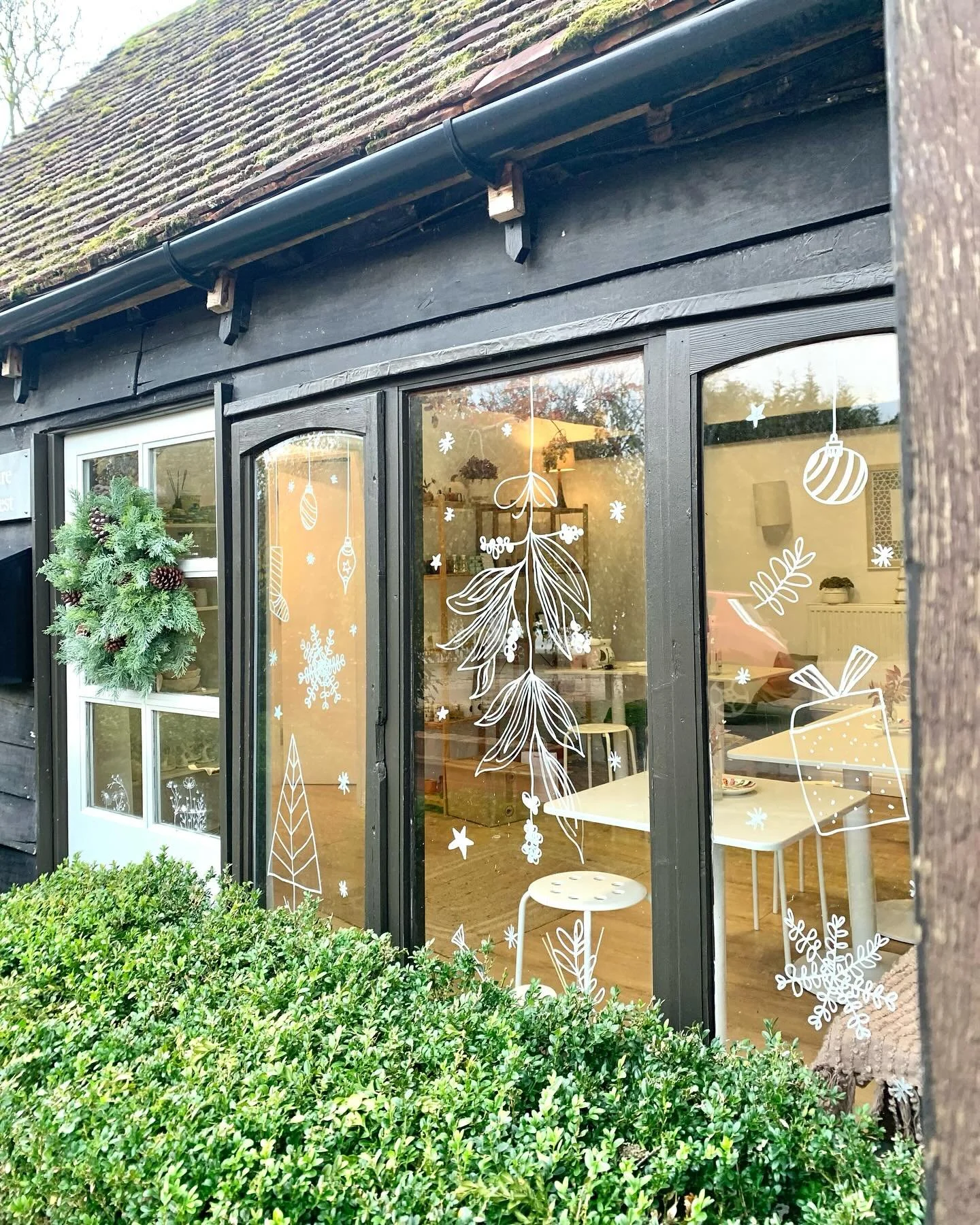 The Studio is feeling very festive, we drew some festive window decor today on the main window and we love it! ❄️ Christmas has officially started here with all of our brand new Christmas Classes starting from today, we&rsquo;re looking forward to se